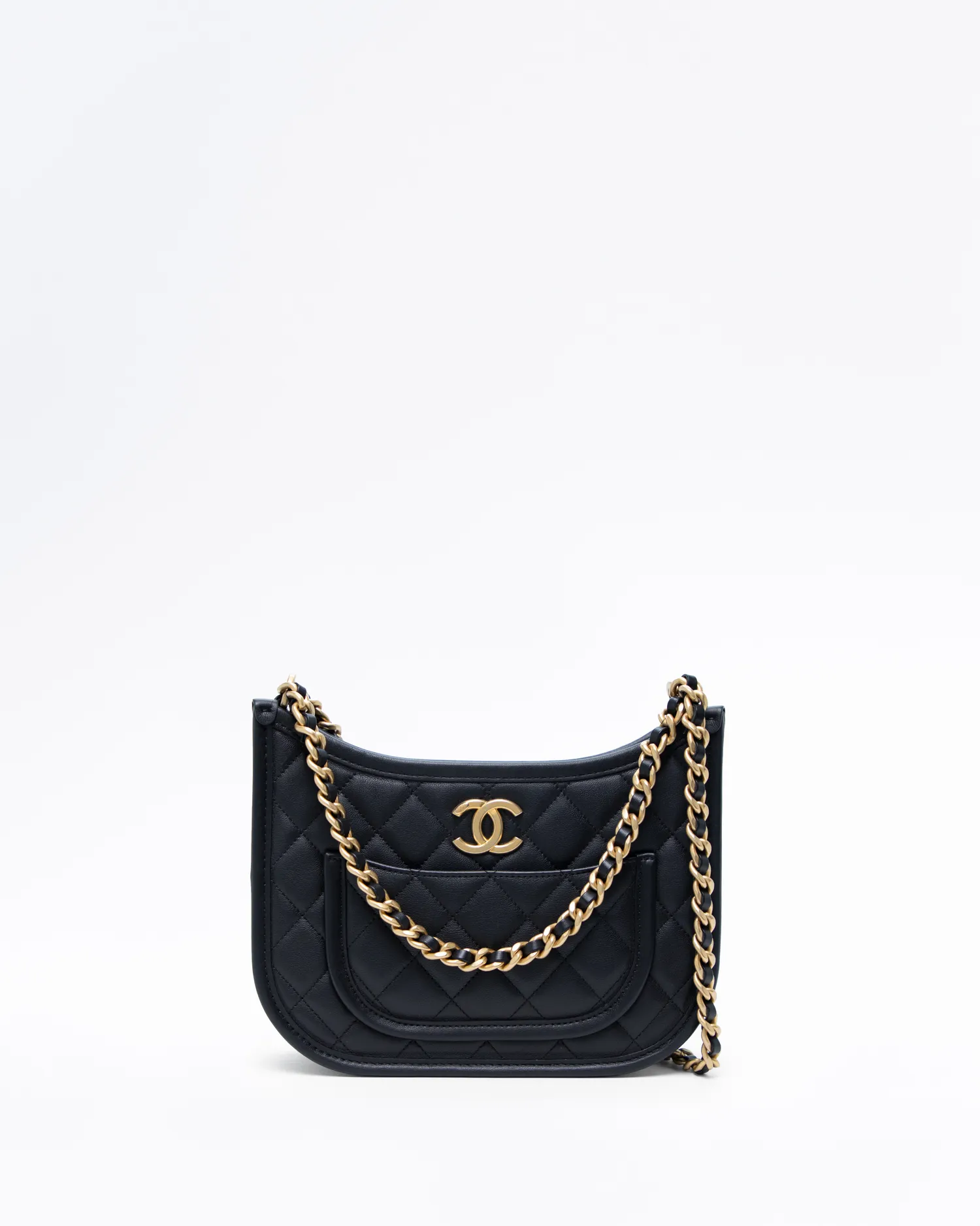 Lambskin Quilted Curvy Mood Hobo Bag