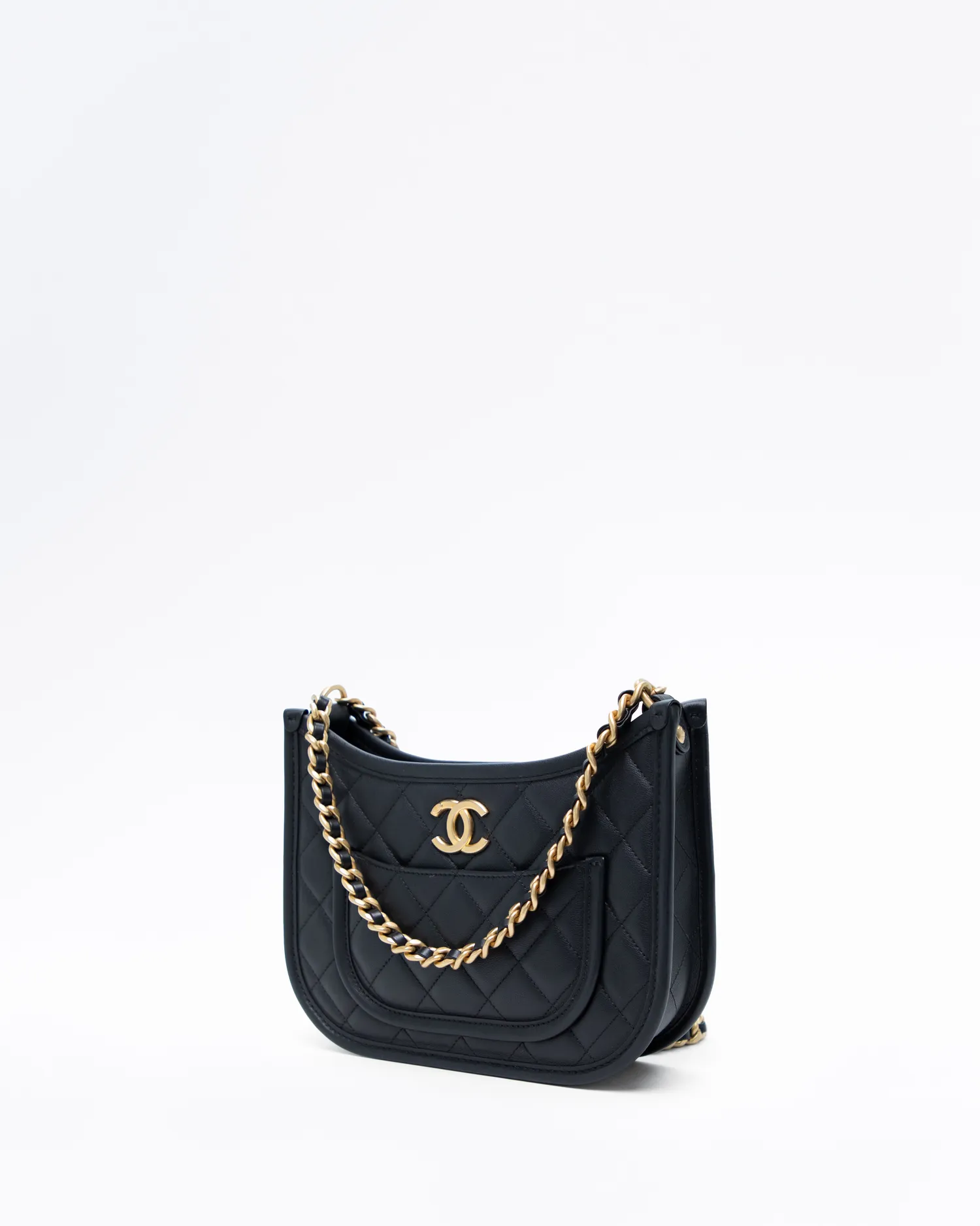 Lambskin Quilted Curvy Mood Hobo Bag