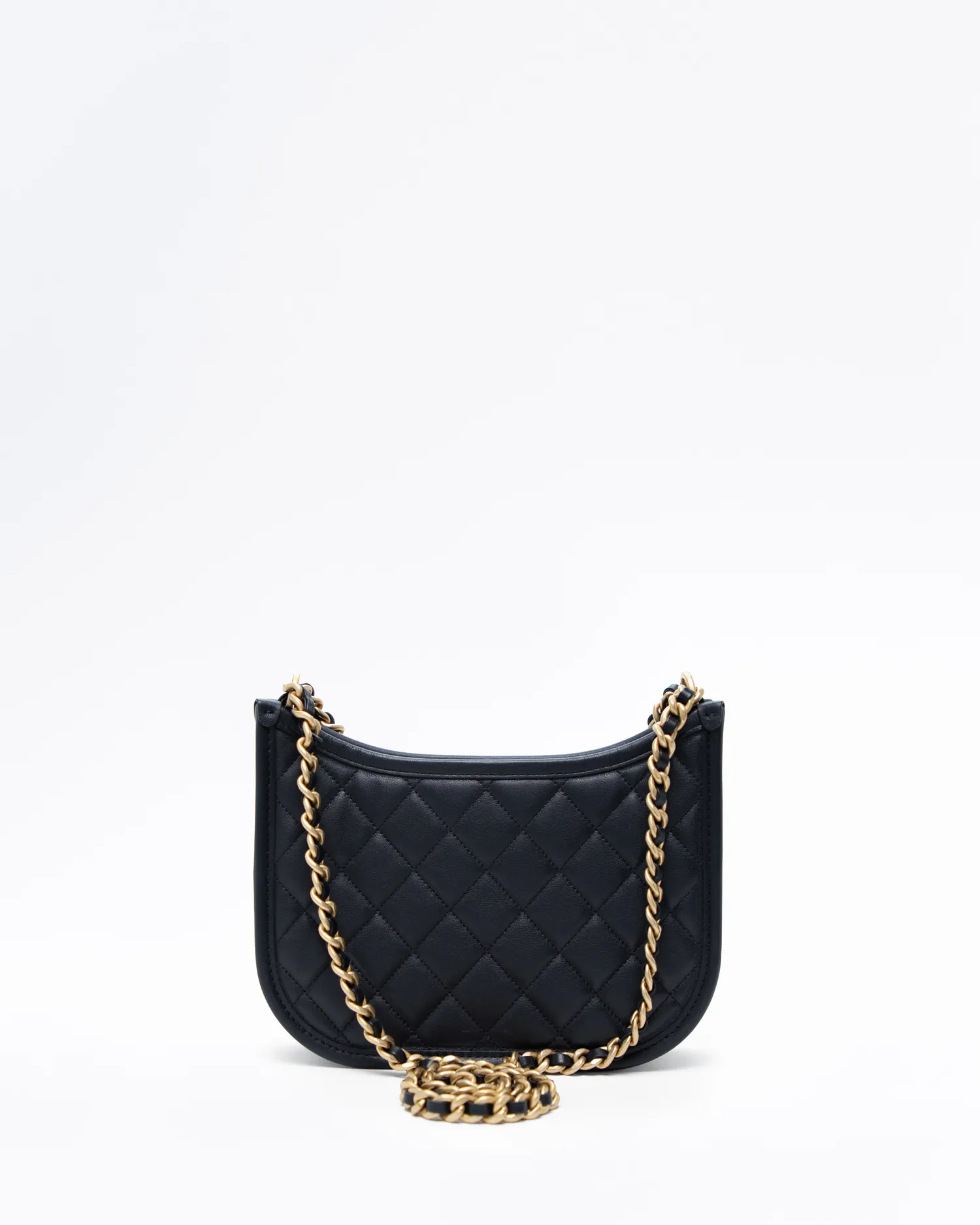 Lambskin Quilted Curvy Mood Hobo Bag