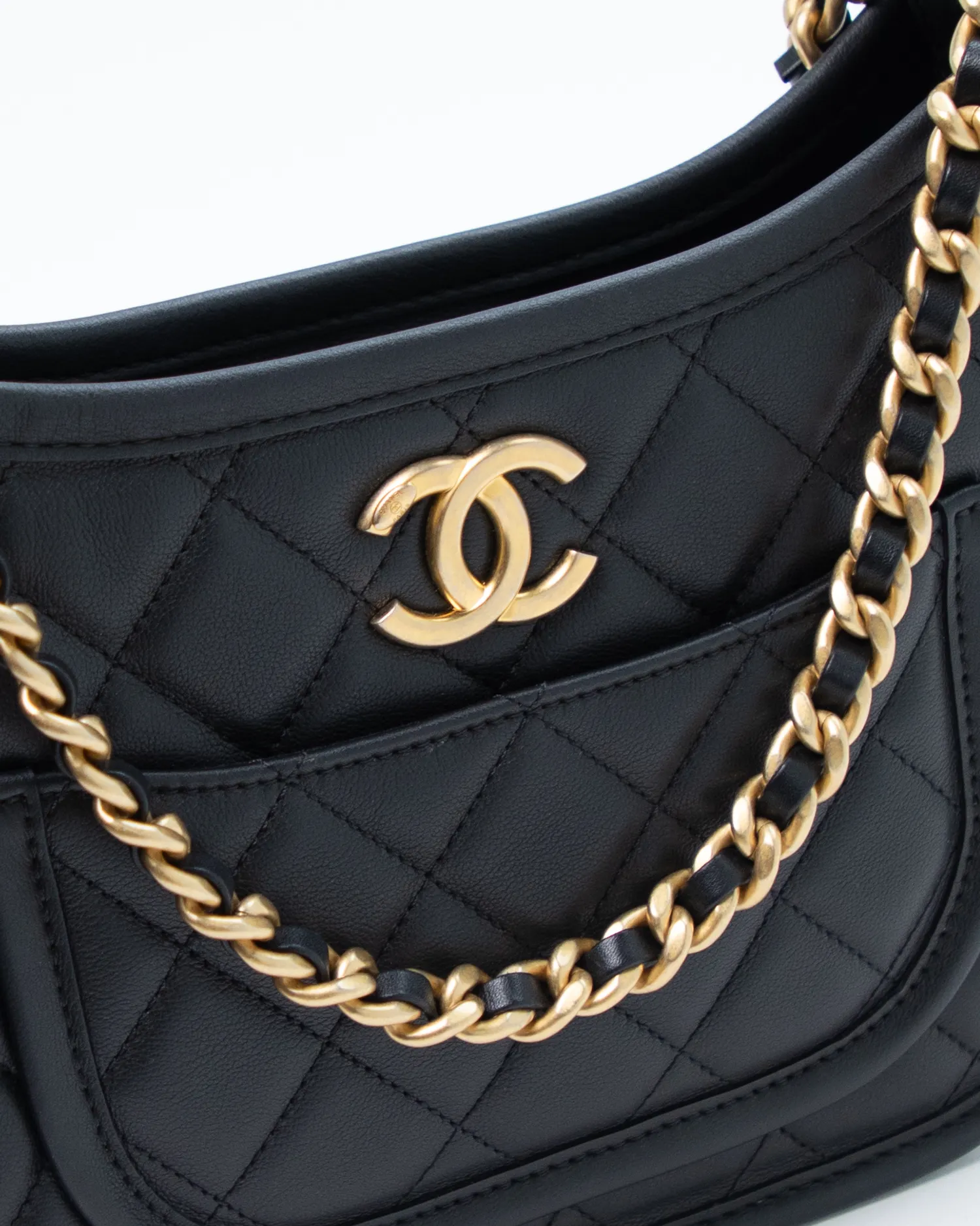 Lambskin Quilted Curvy Mood Hobo Bag