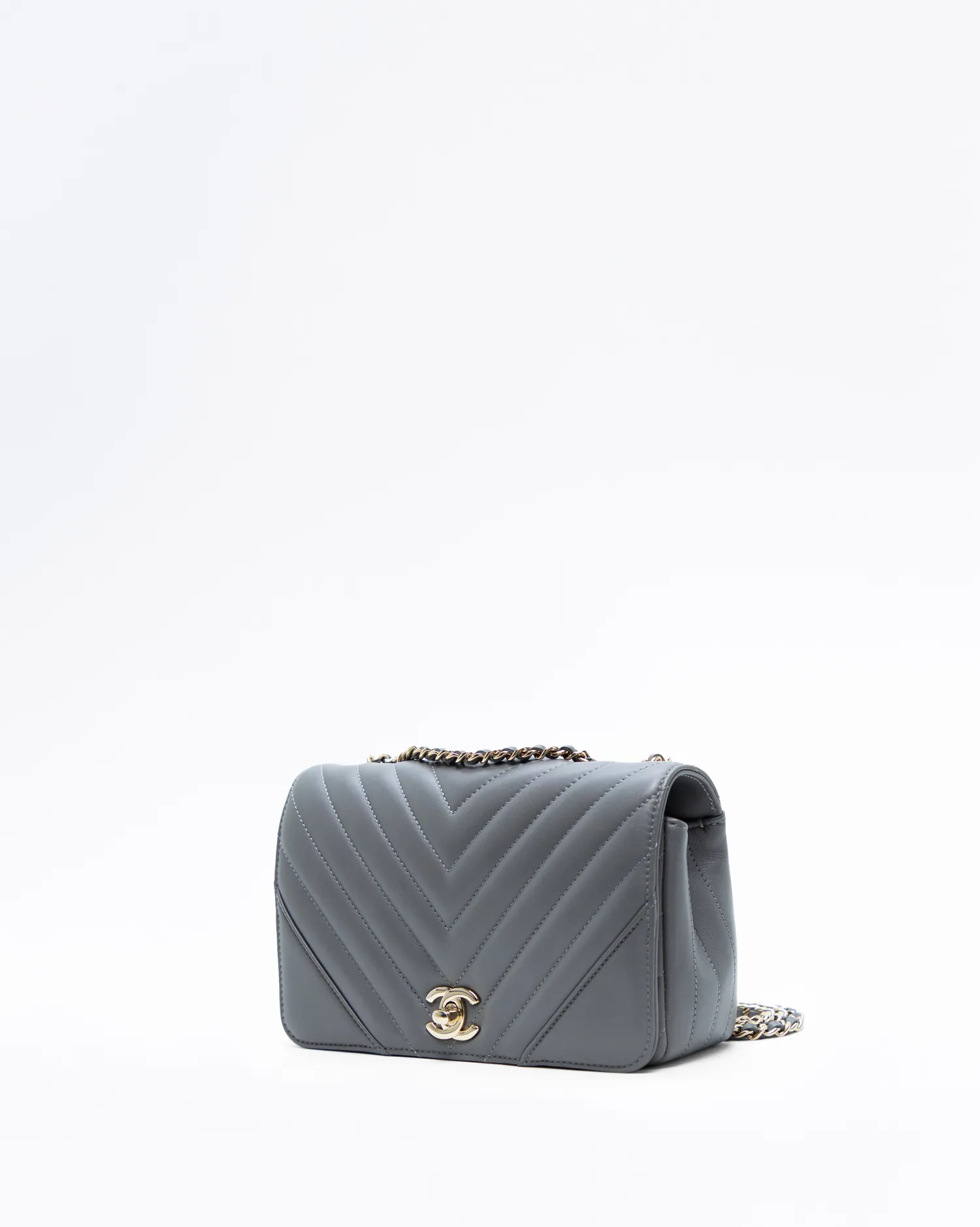 Lambskin Chevron Statement Small Flap Bag
