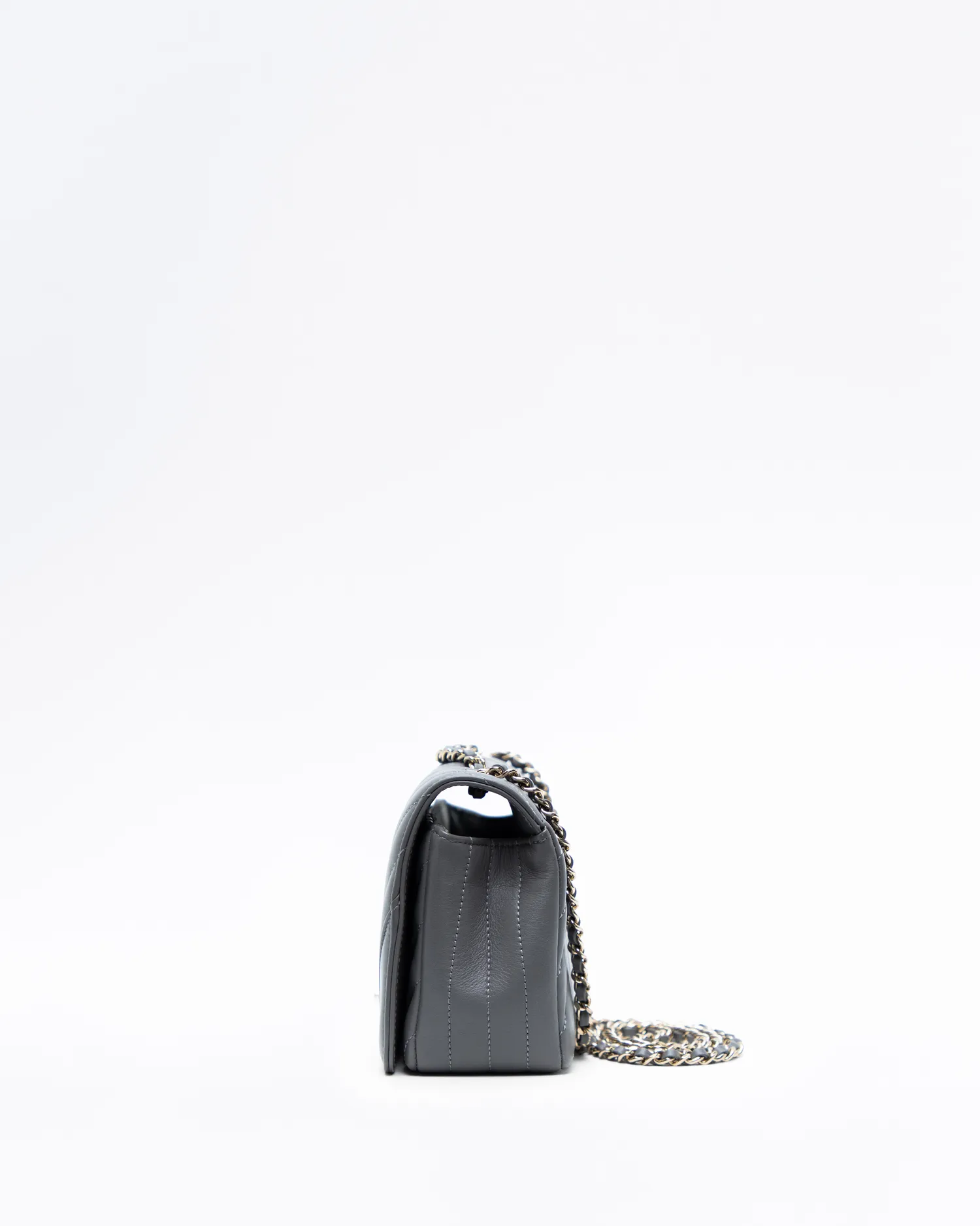 Lambskin Chevron Statement Small Flap Bag