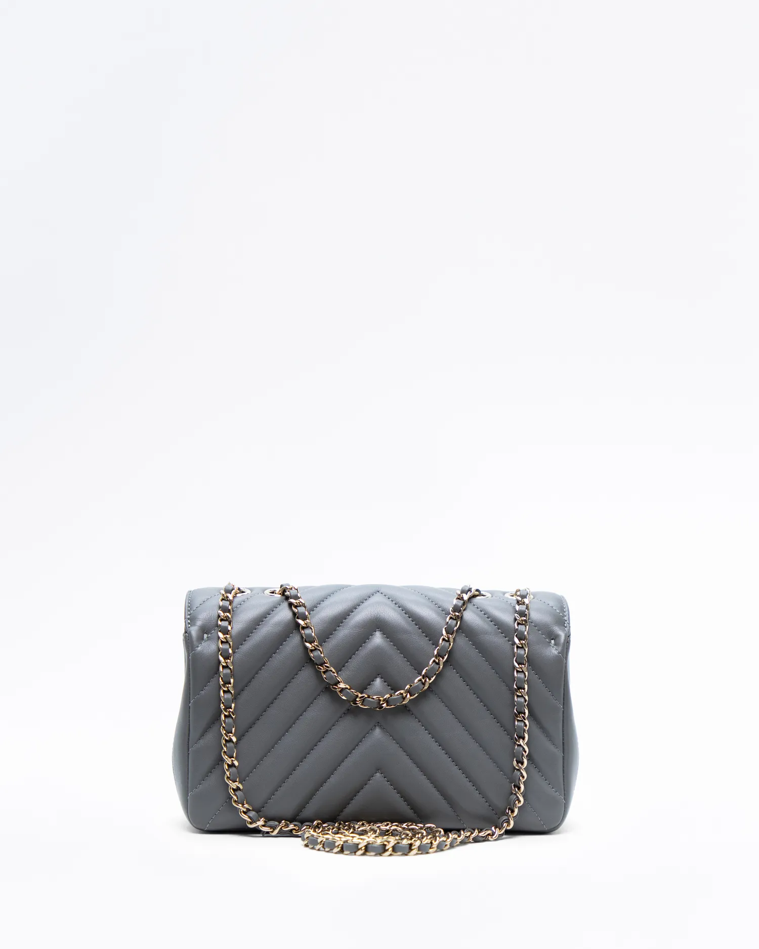Lambskin Chevron Statement Small Flap Bag