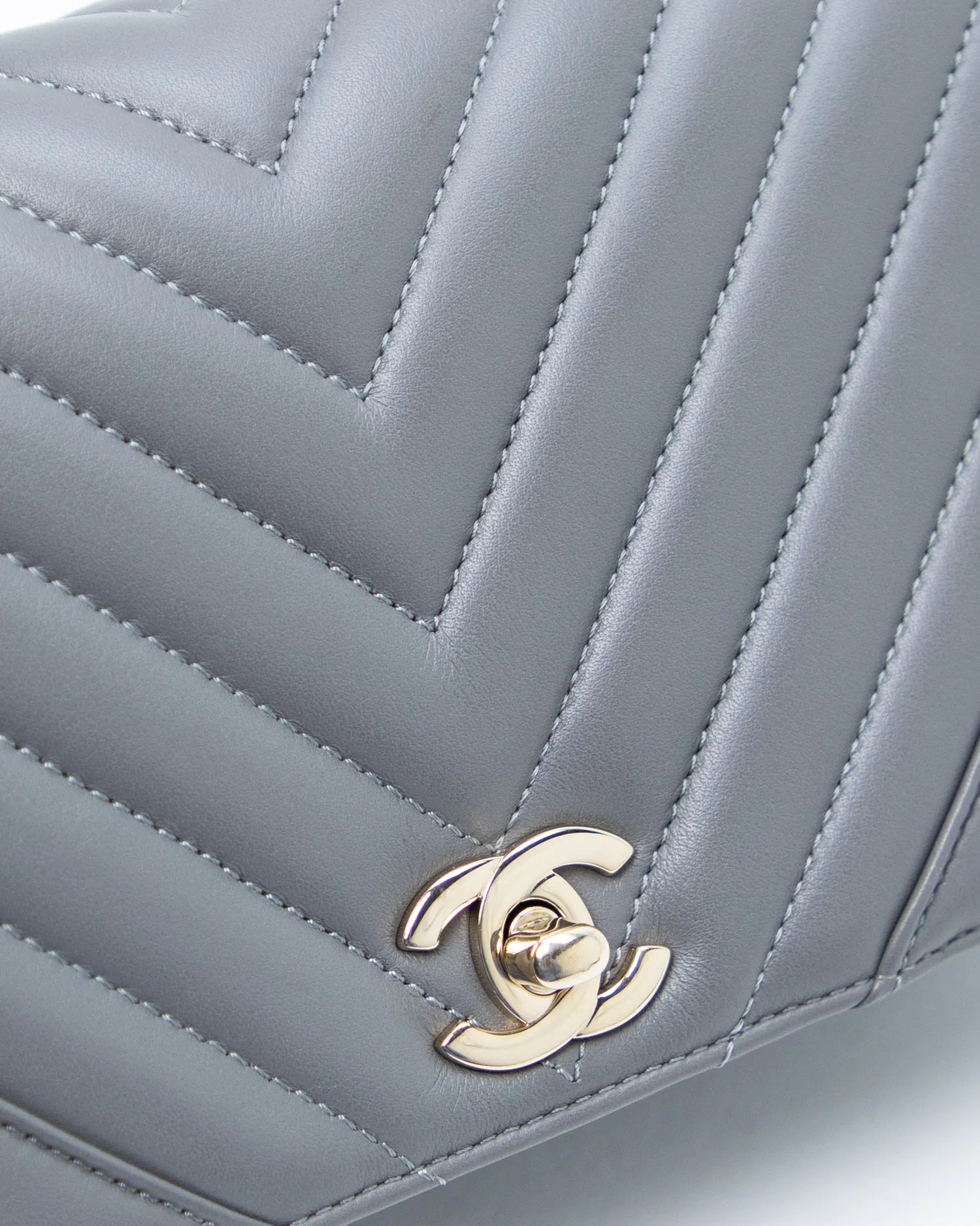 Lambskin Chevron Statement Small Flap Bag
