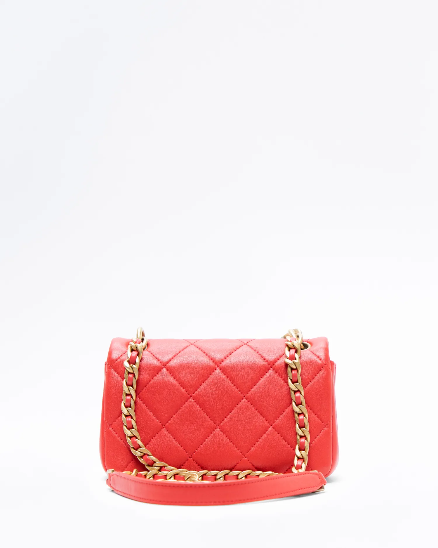 Lambskin Entwined Chain Small Flap Bag