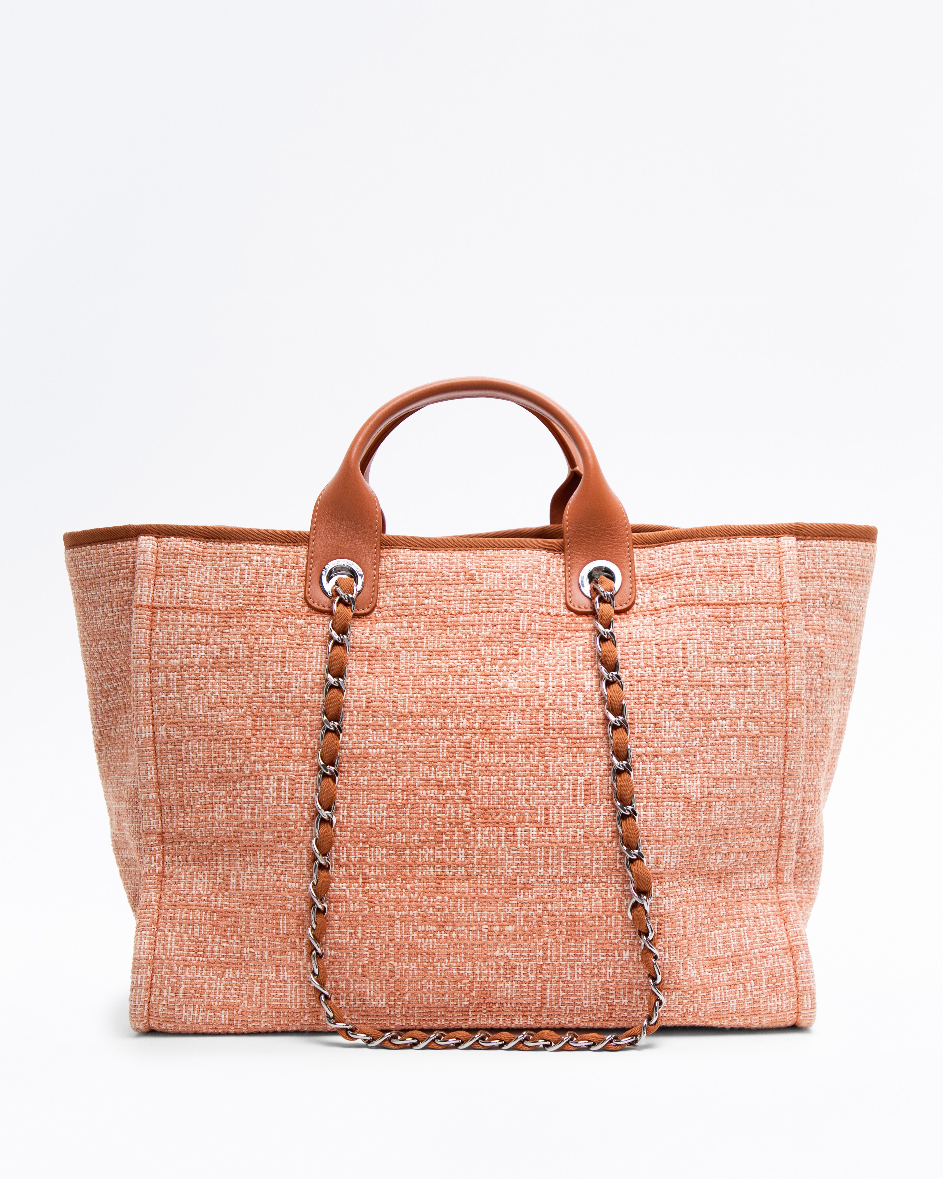 Chanel Raffia Deauville Medium Shopping Tote | Vivrelle