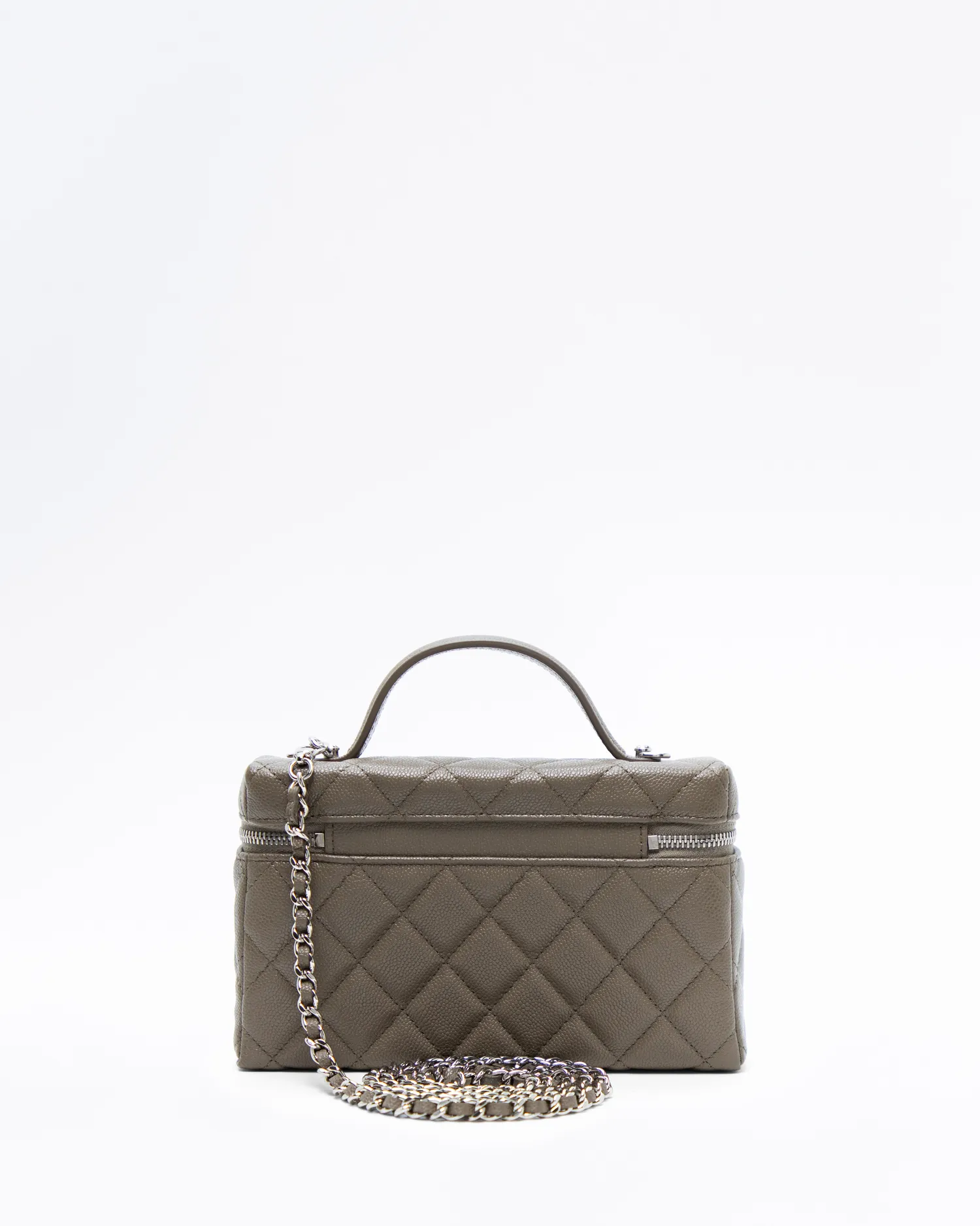 Caviar Slim Vanity Case with Chain