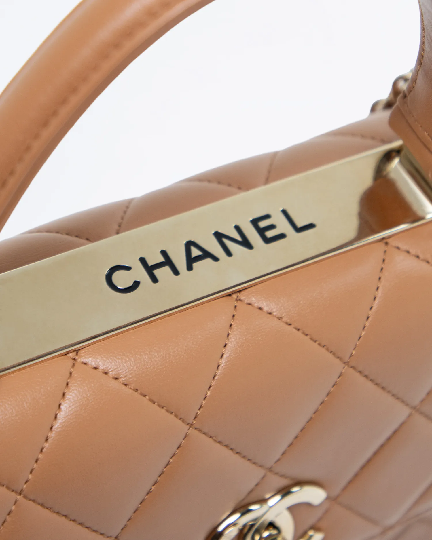 Lambskin Trendy Top Handle Small Flap Bag