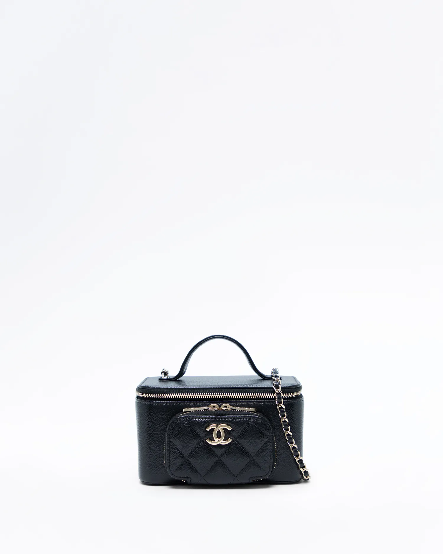 Caviar Top Handle Pocket Vanity Case