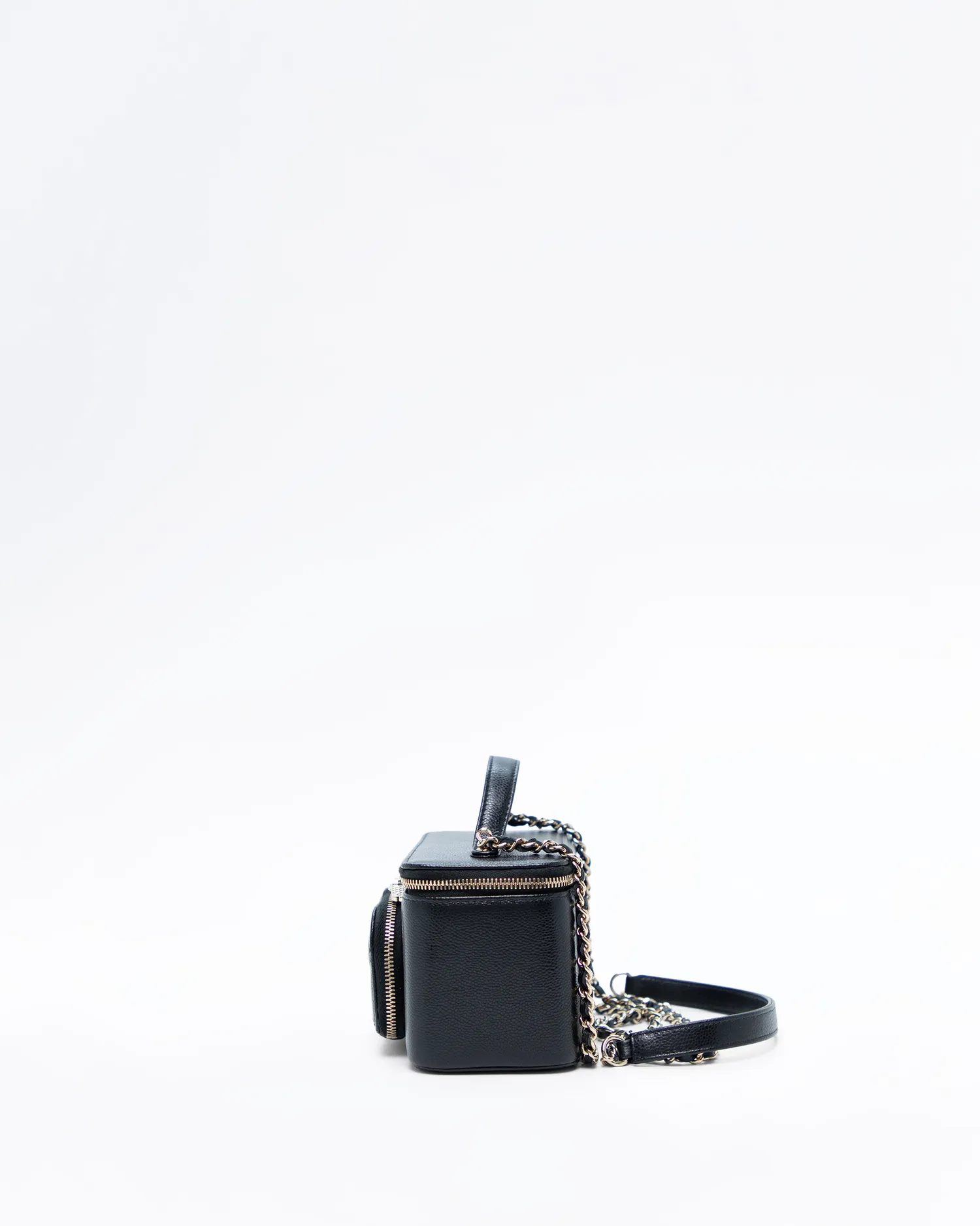 Caviar Top Handle Pocket Vanity Case