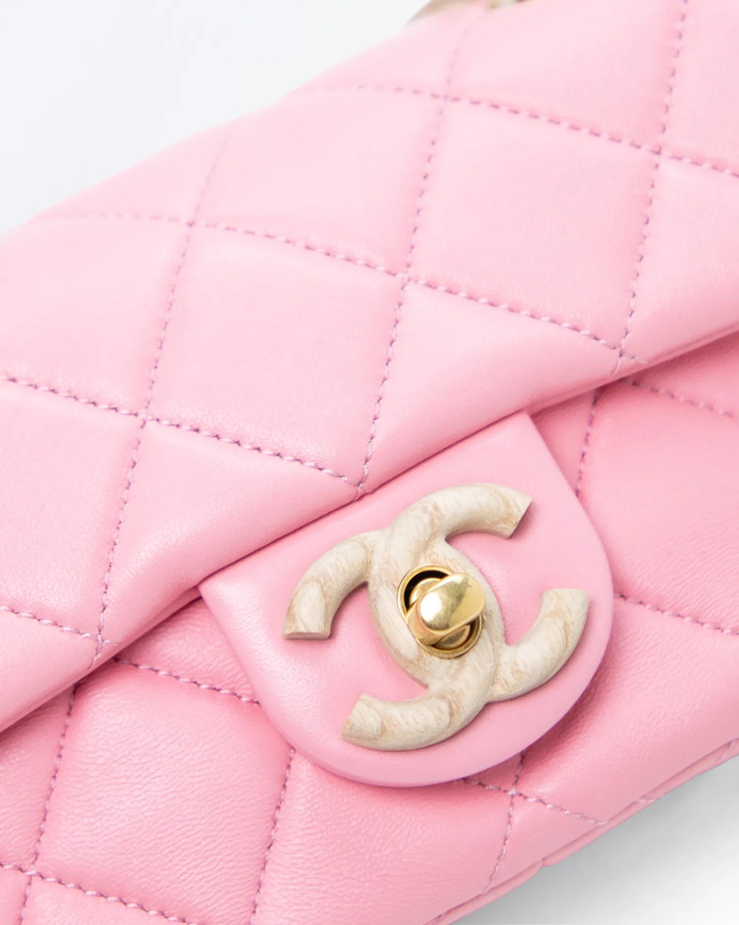 Wenge Fashion Wood Mini Flap Bag