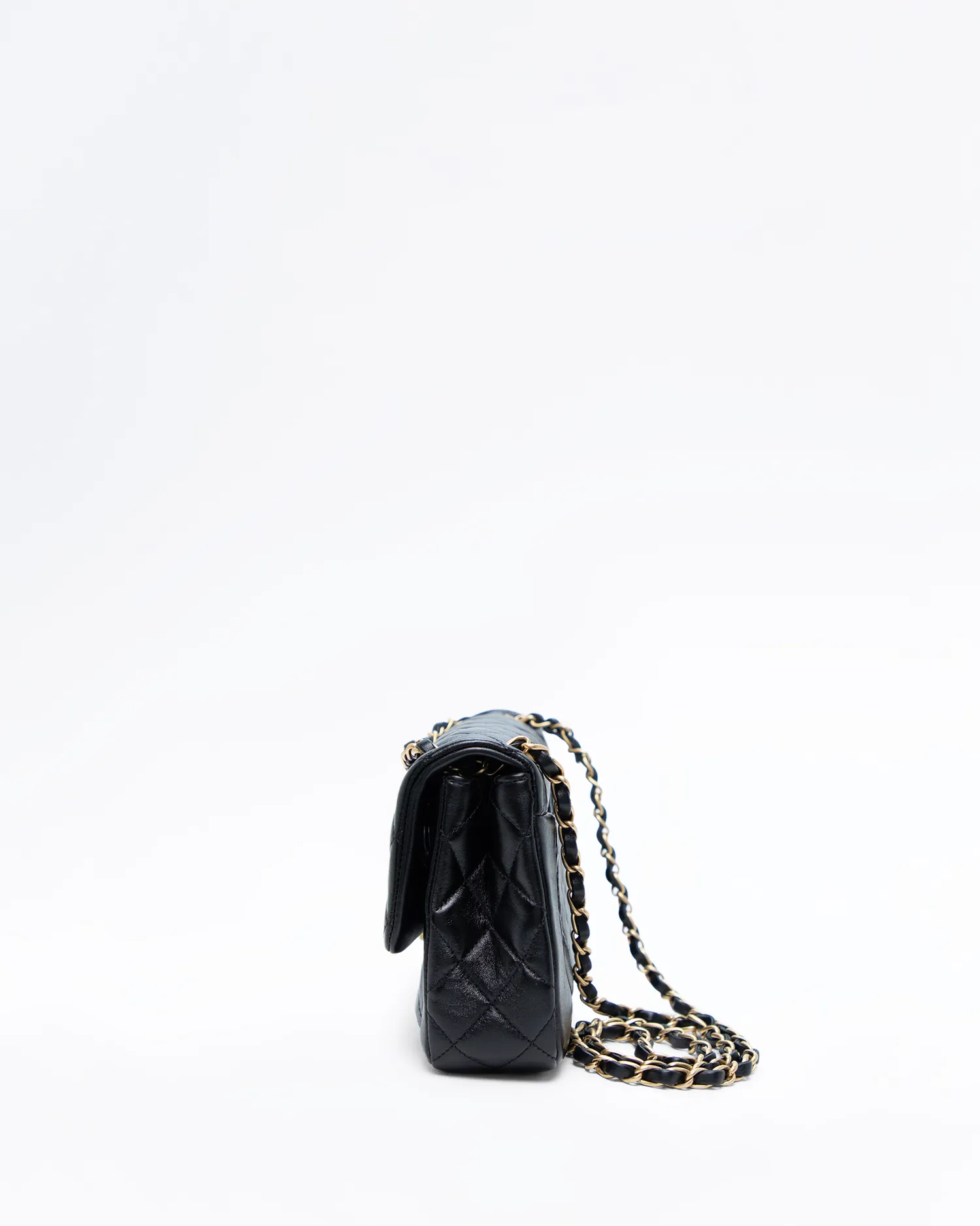 Shiny Lambskin Daily Friend Flap Bag