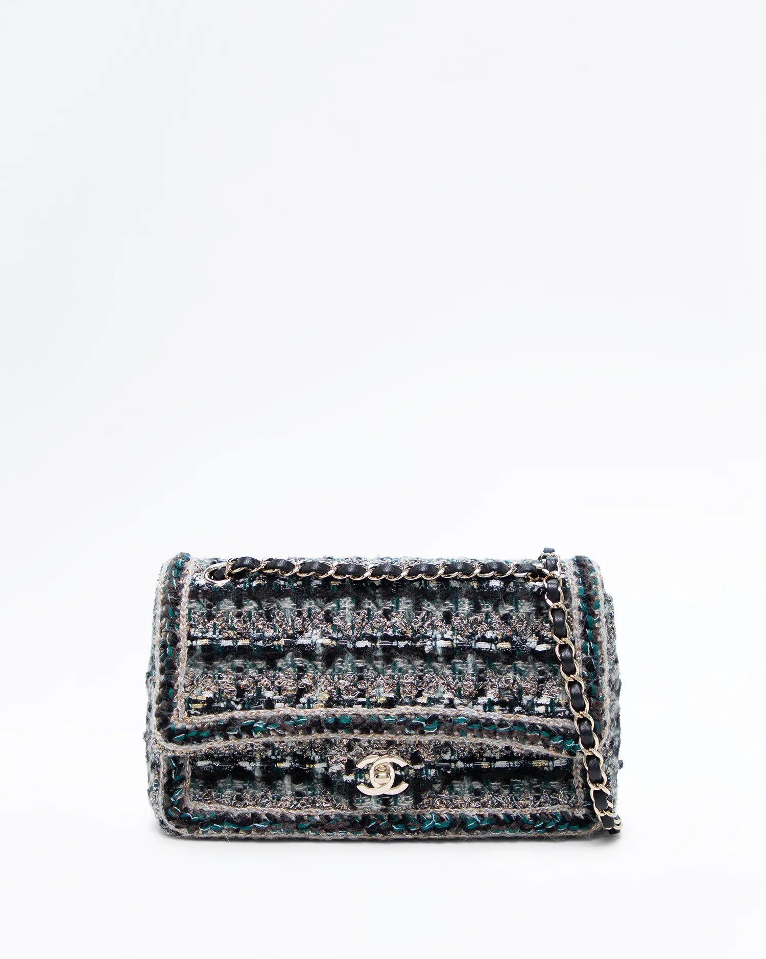 Tweed Braided Classic Flap Bag