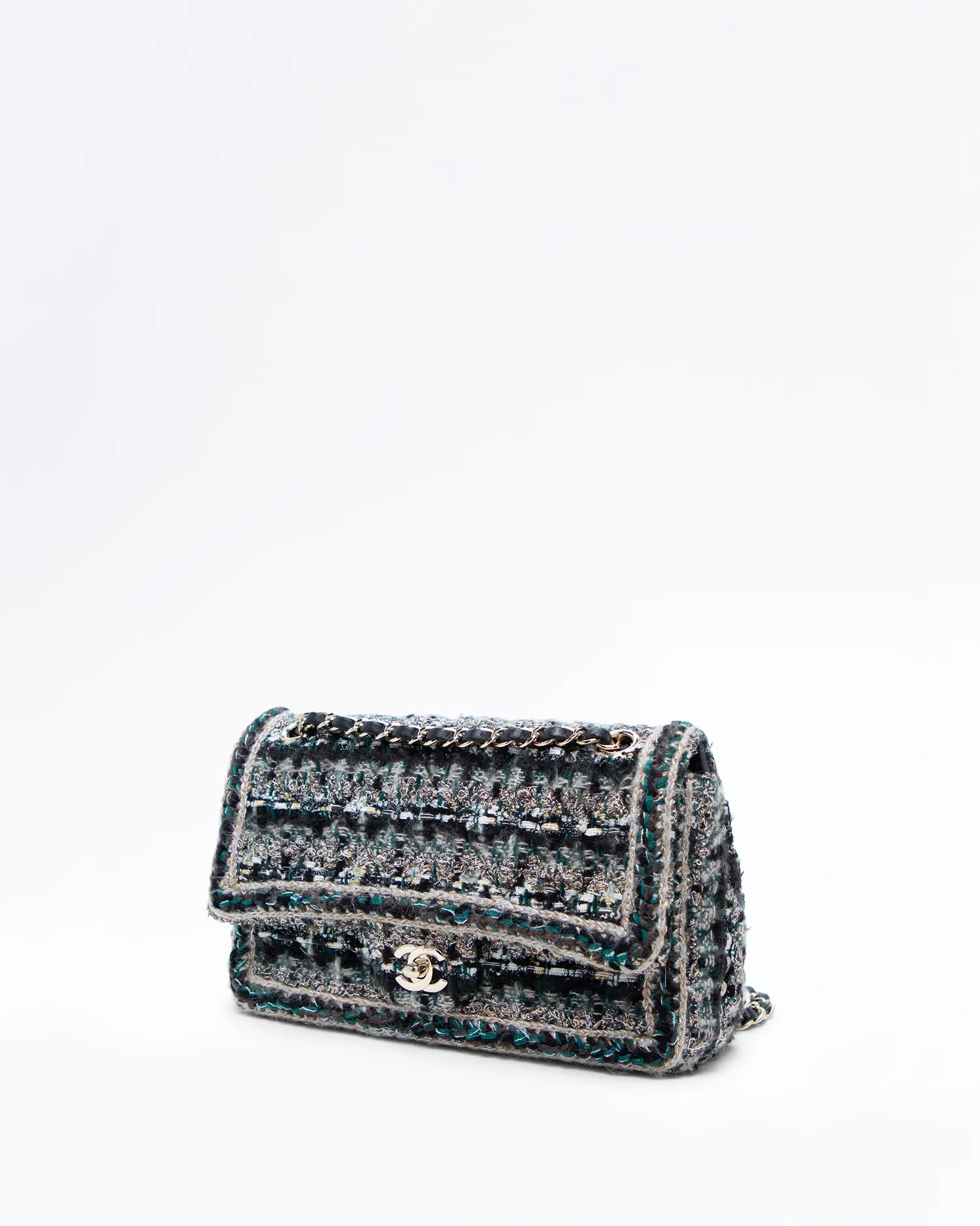 Tweed Braided Classic Flap Bag