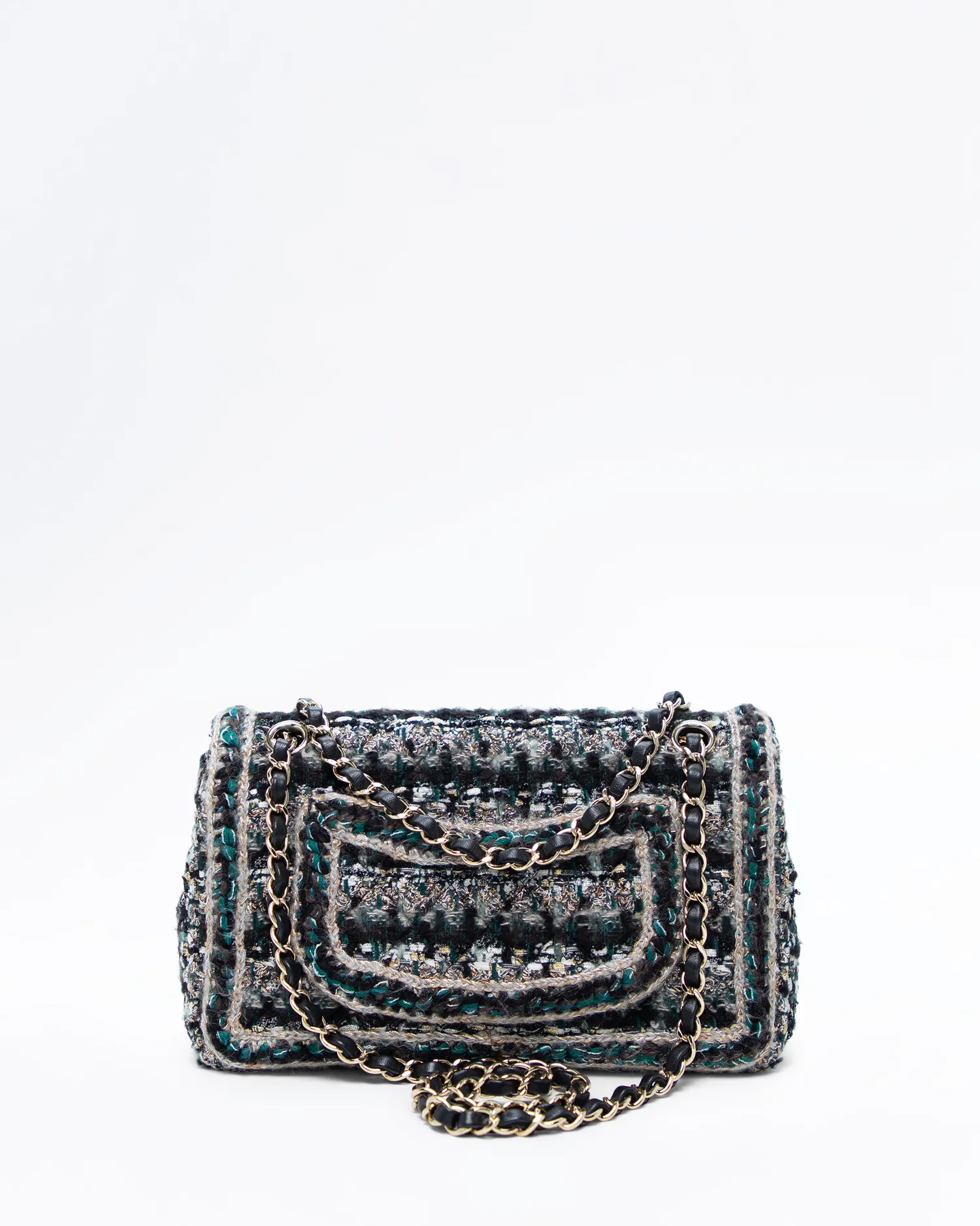 Tweed Braided Classic Flap Bag