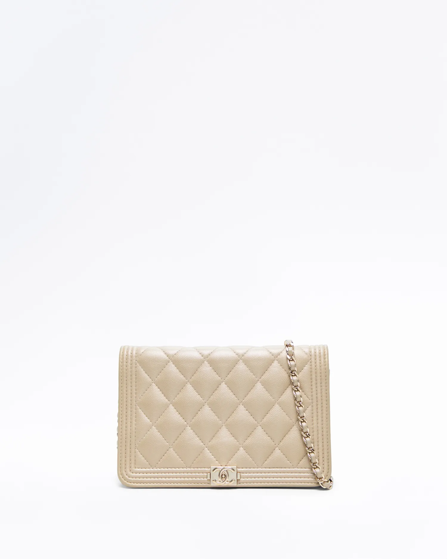 Caviar Quilted Boy Wallet on a Chain