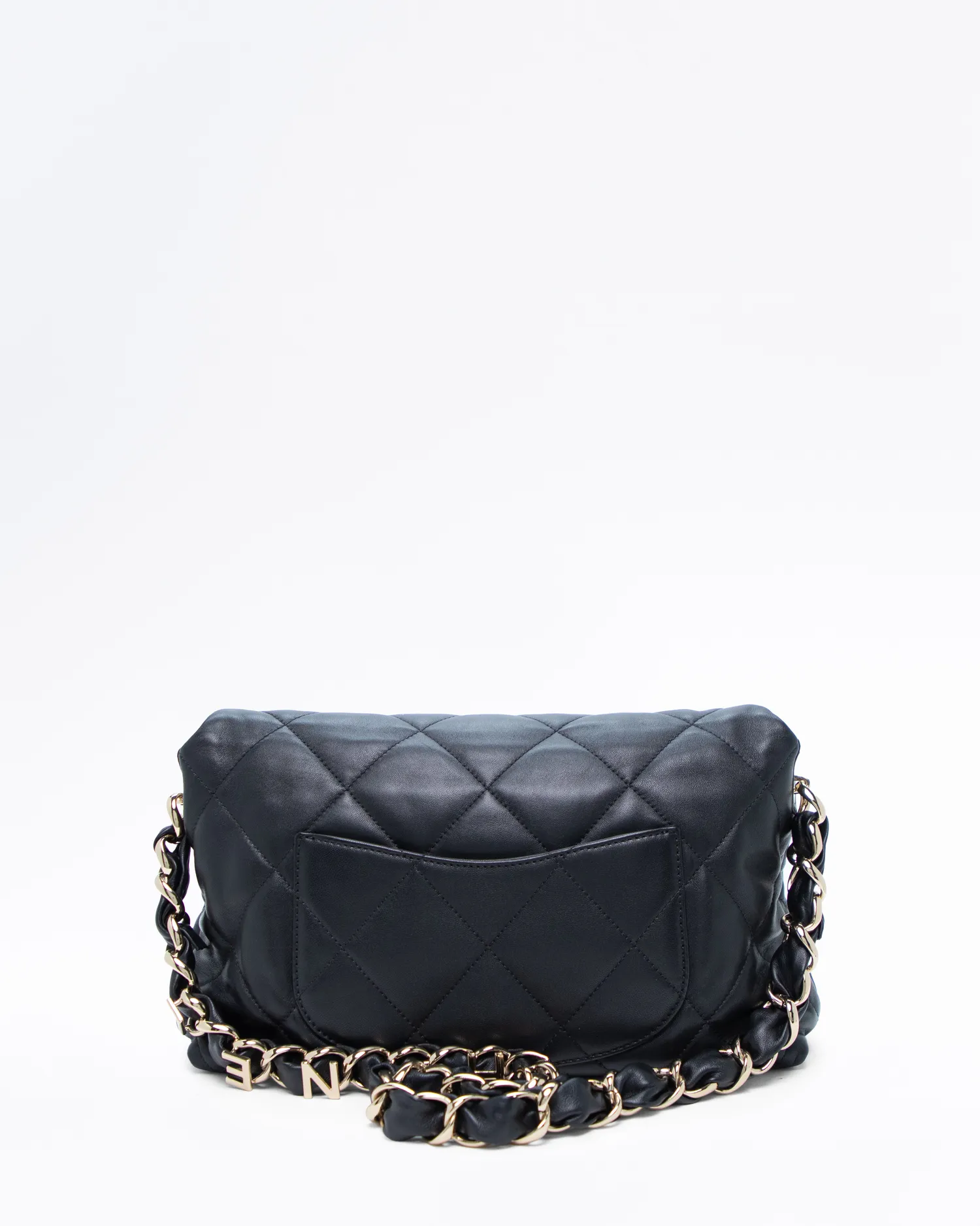Lambskin Logo Strap Medium Flap Bag