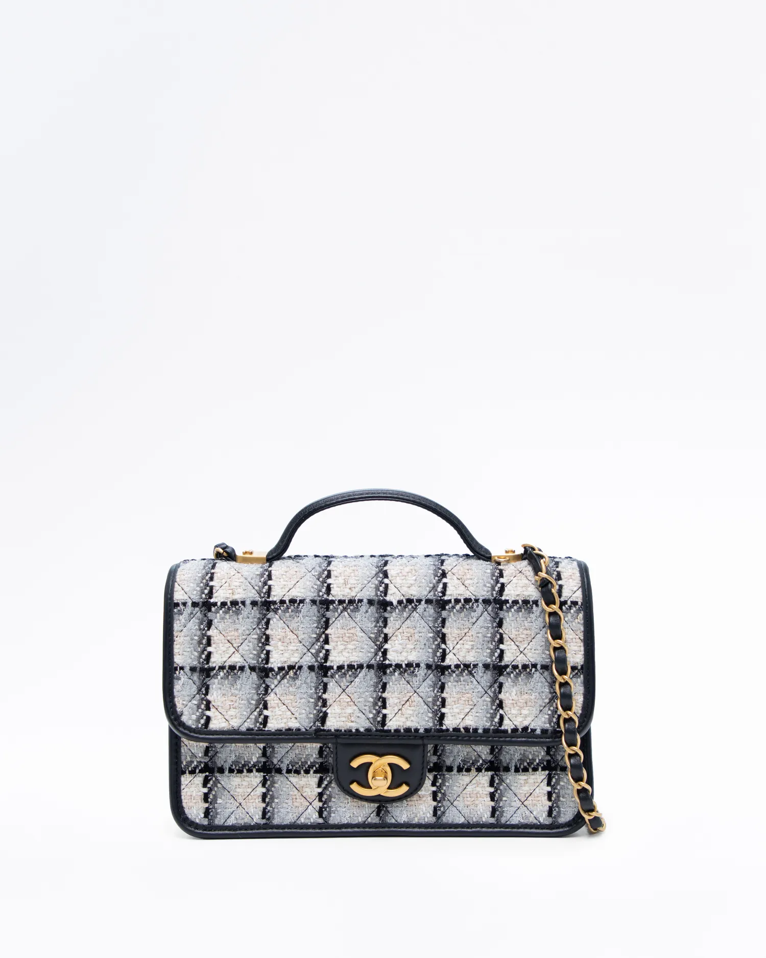 Tweed School Memory Small Top Handle Bag