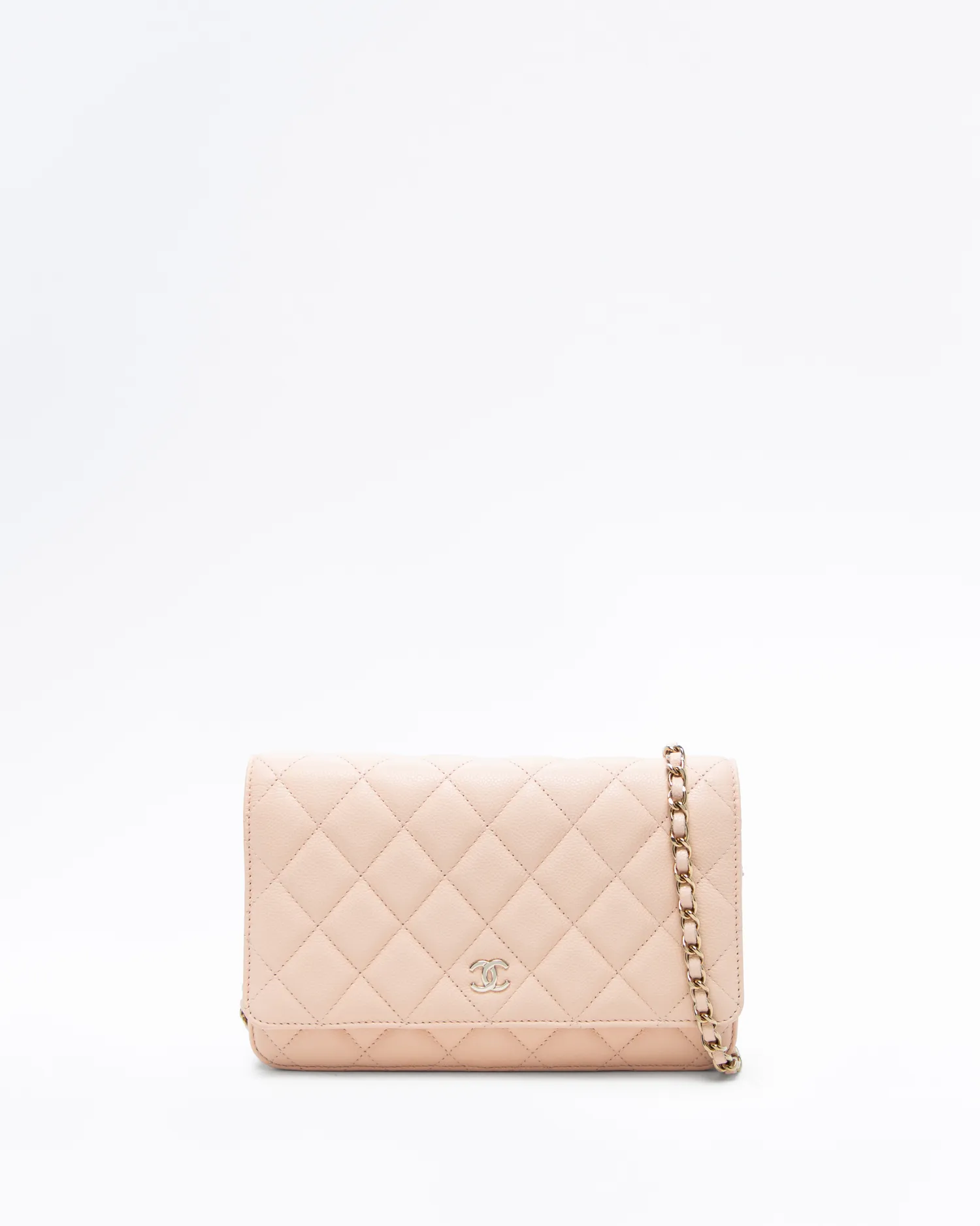 Caviar Quilted Wallet on a Chain