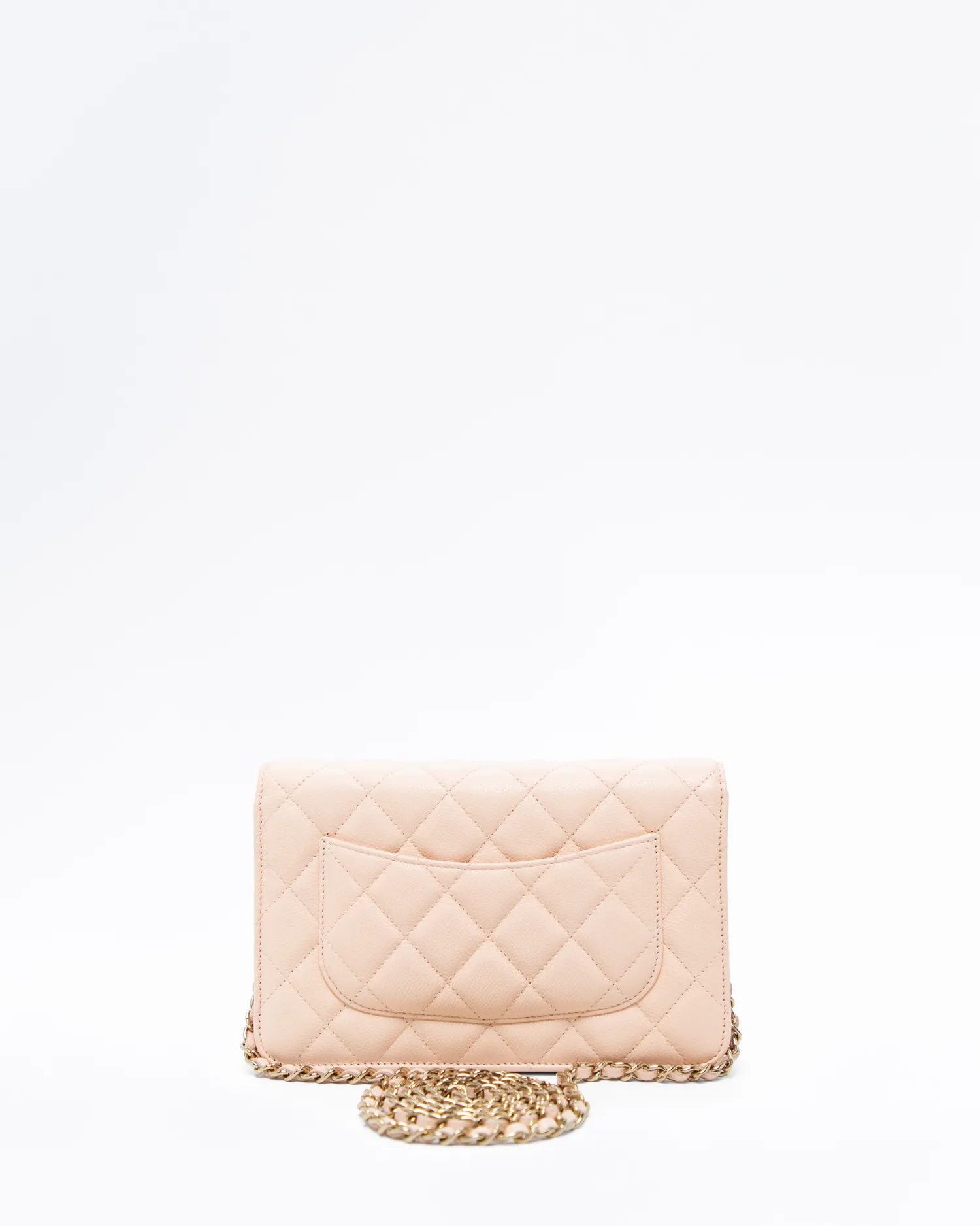 Caviar Quilted Wallet on a Chain