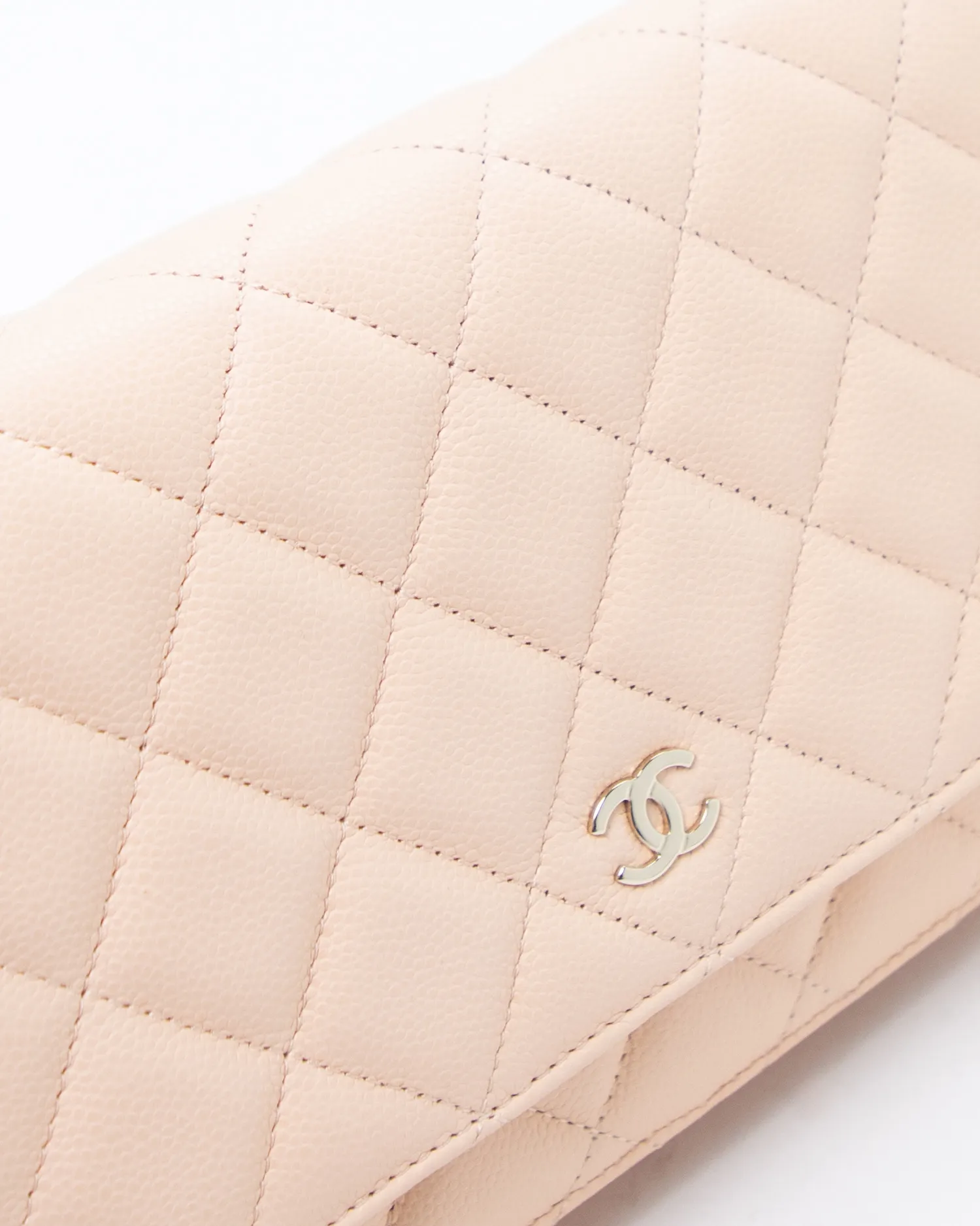 Caviar Quilted Wallet on a Chain