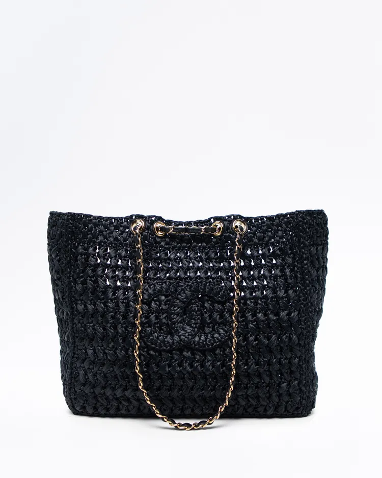 Coco Beach Raffia Shopping Bag