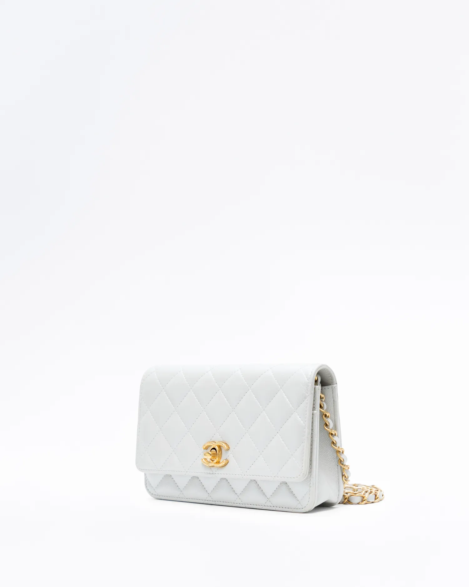 Shimmer Caviar CC Jewel Wallet on a Chain