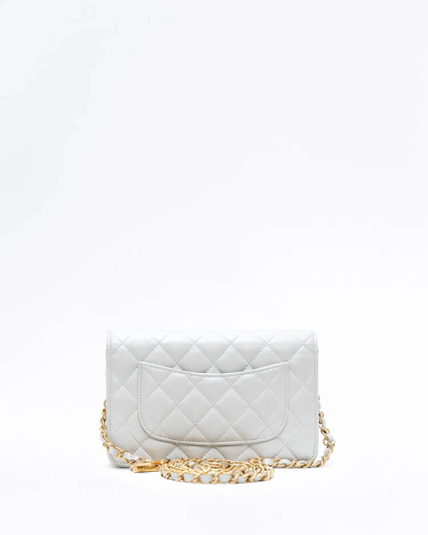 Shimmer Caviar CC Jewel Wallet on a Chain