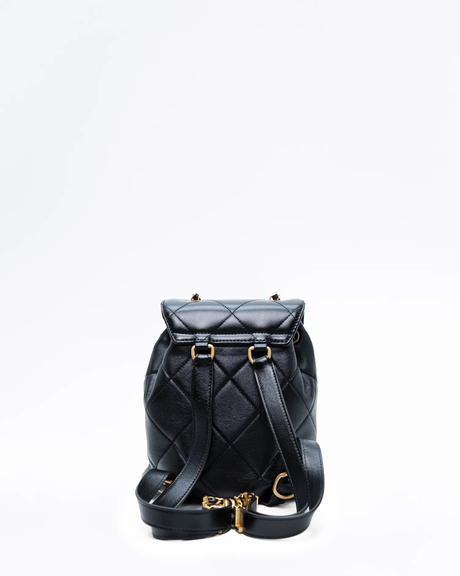 Lambskin Chain Logo Mini Backpack