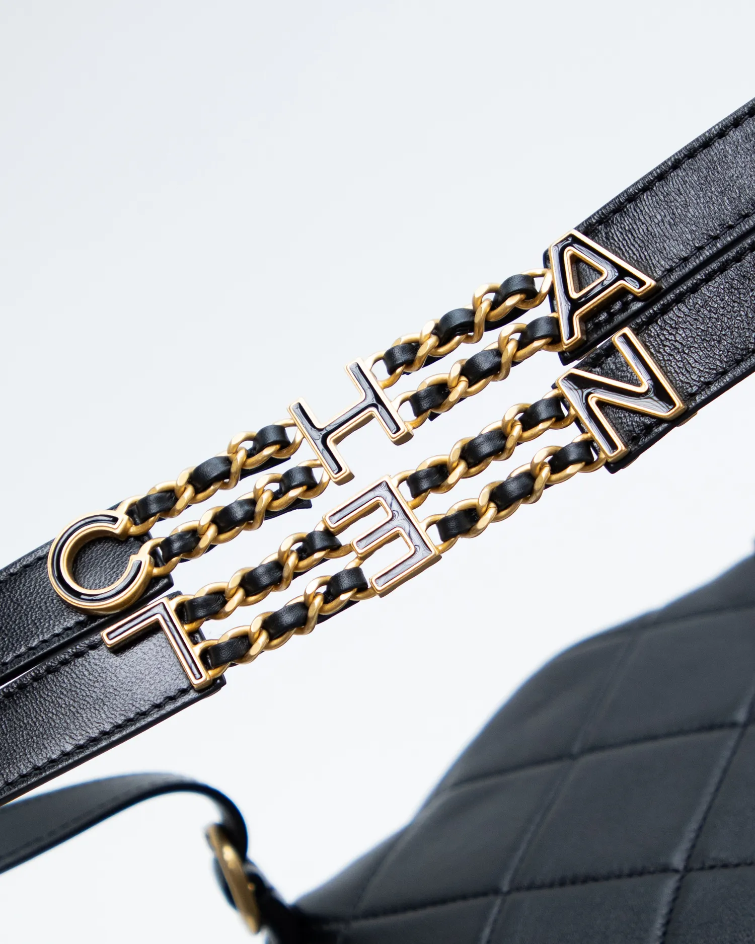 Lambskin Chain Logo Mini Backpack
