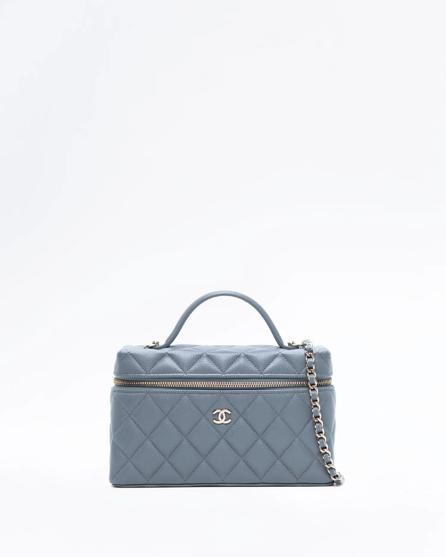 Caviar Slim Vanity Case with Chain