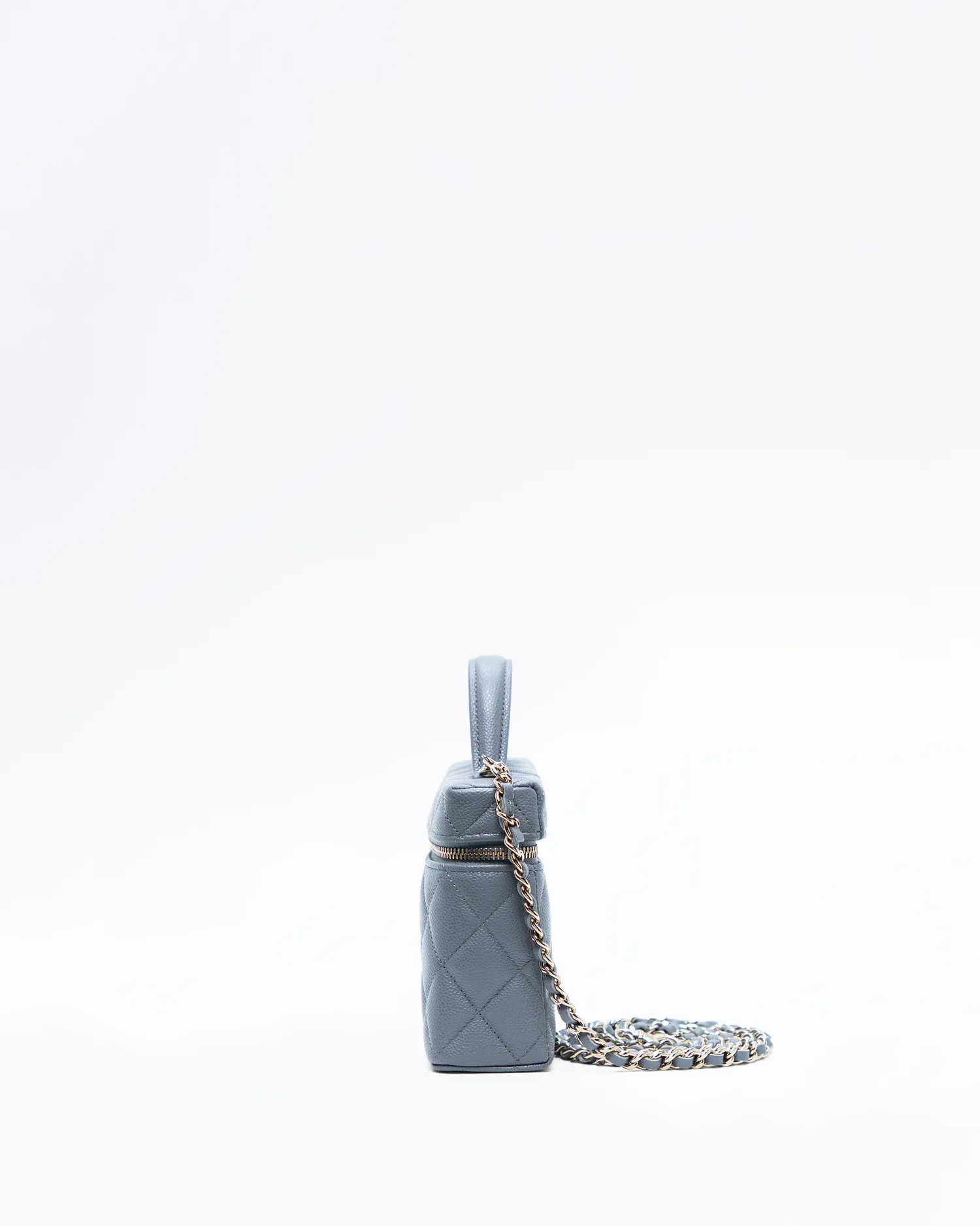 Caviar Slim Vanity Case with Chain