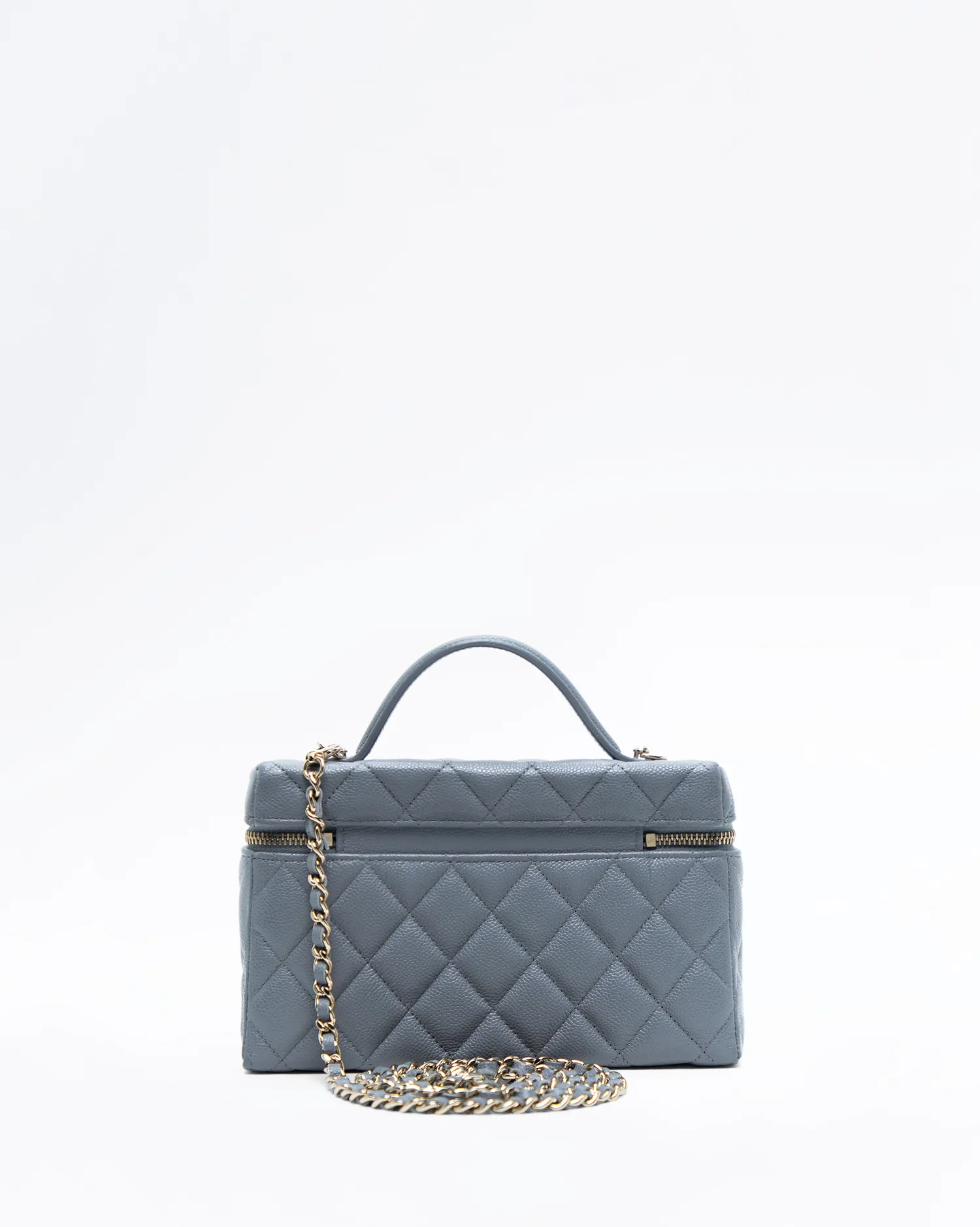 Caviar Slim Vanity Case with Chain
