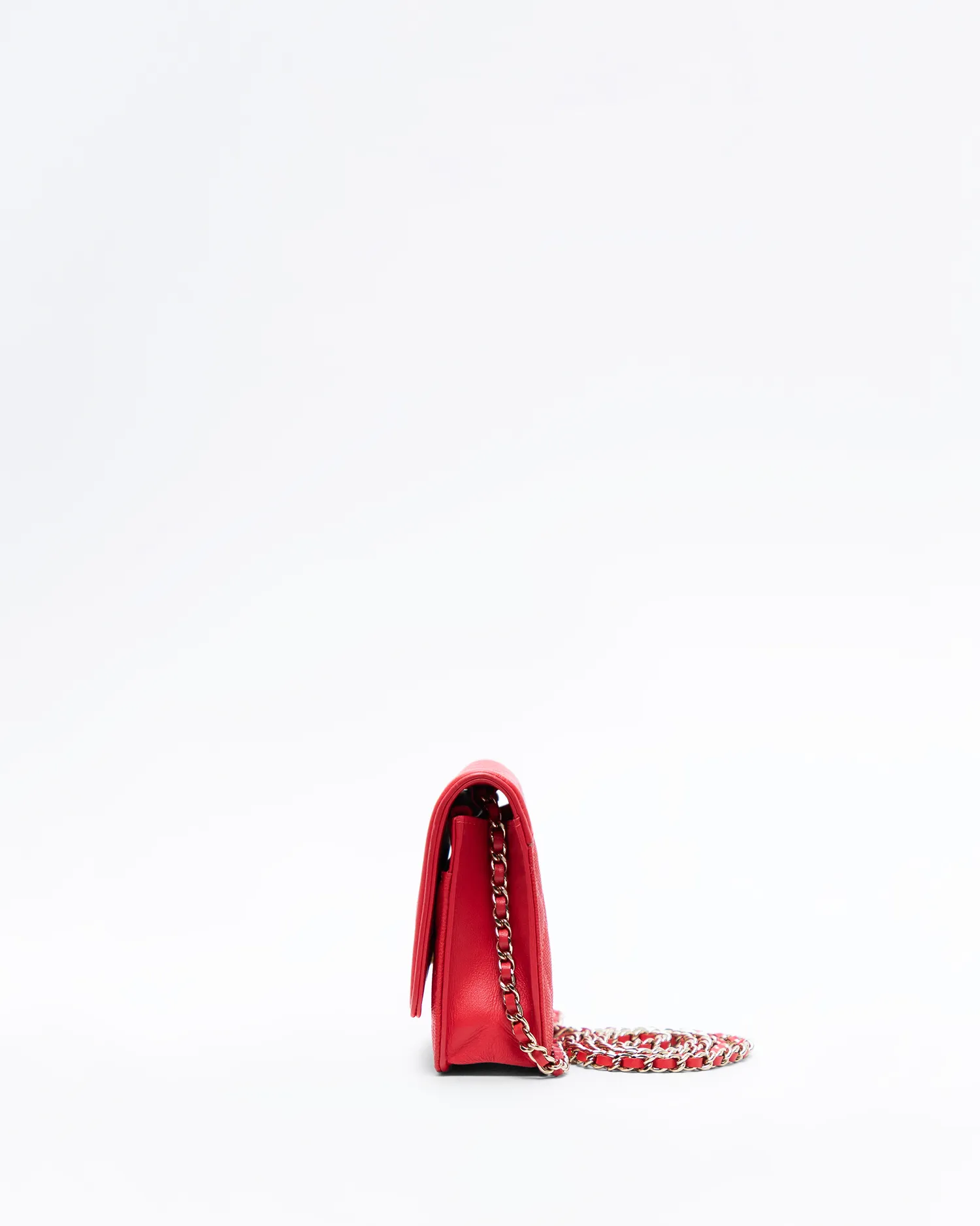 Caviar Quilted Filigree Wallet on a Chain