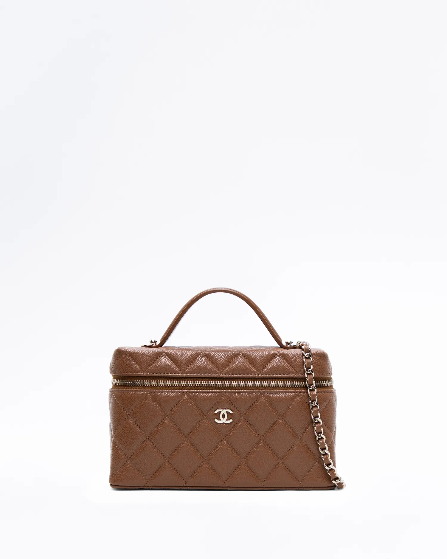 Caviar Slim Vanity Case with Chain
