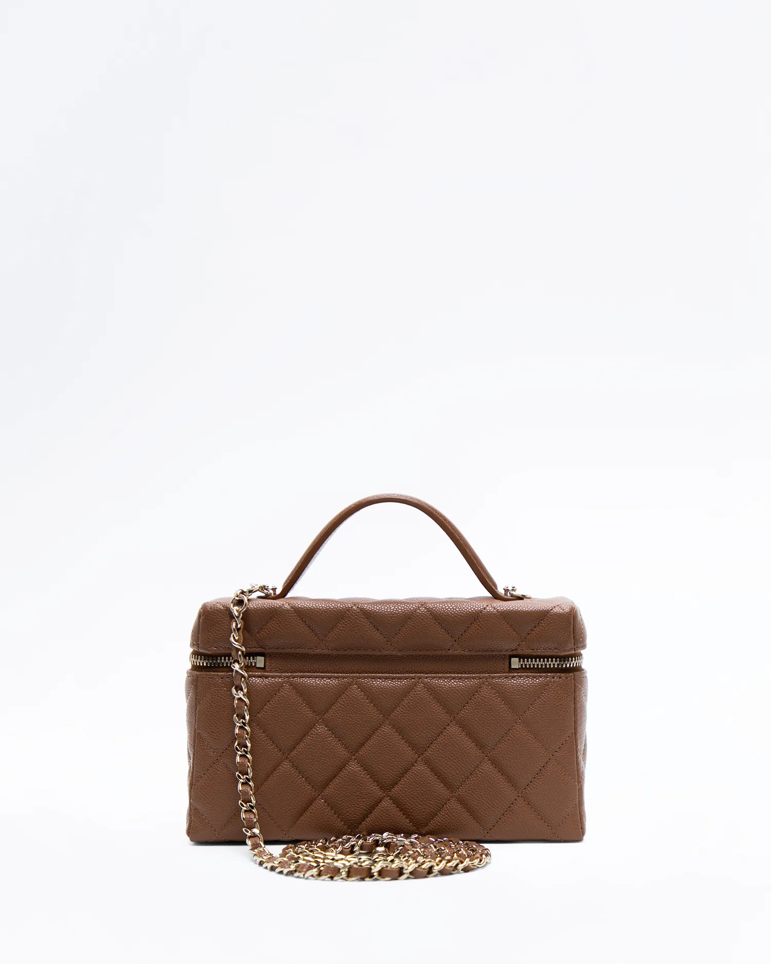 Caviar Slim Vanity Case with Chain