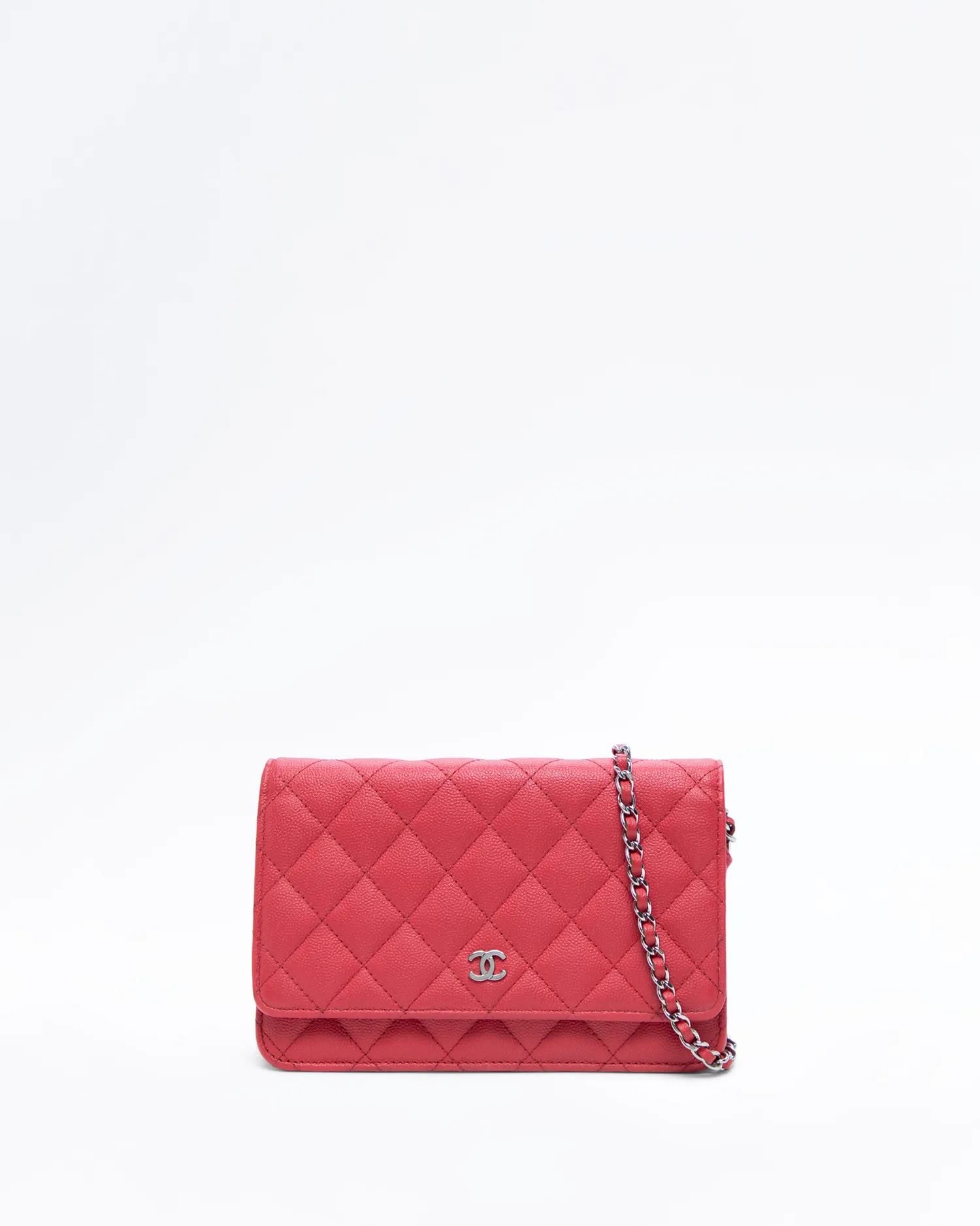 Caviar Quilted Wallet on a Chain