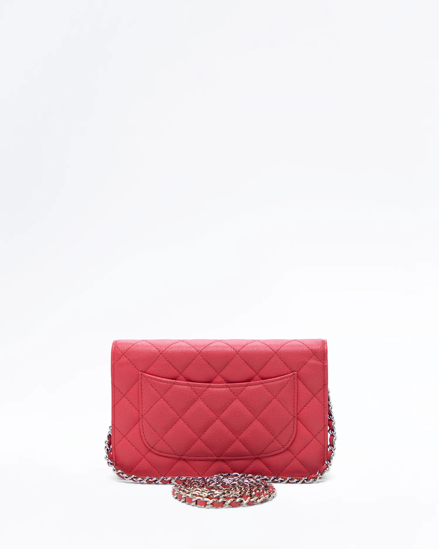 Caviar Quilted Wallet on a Chain
