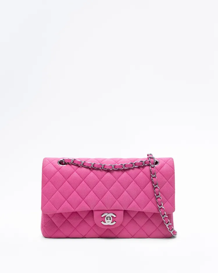 Suede Caviar Classic Double Flap Bag