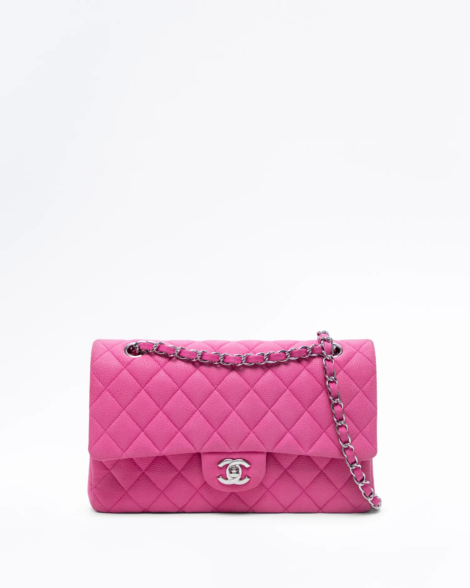 Suede Caviar Classic Double Flap Bag