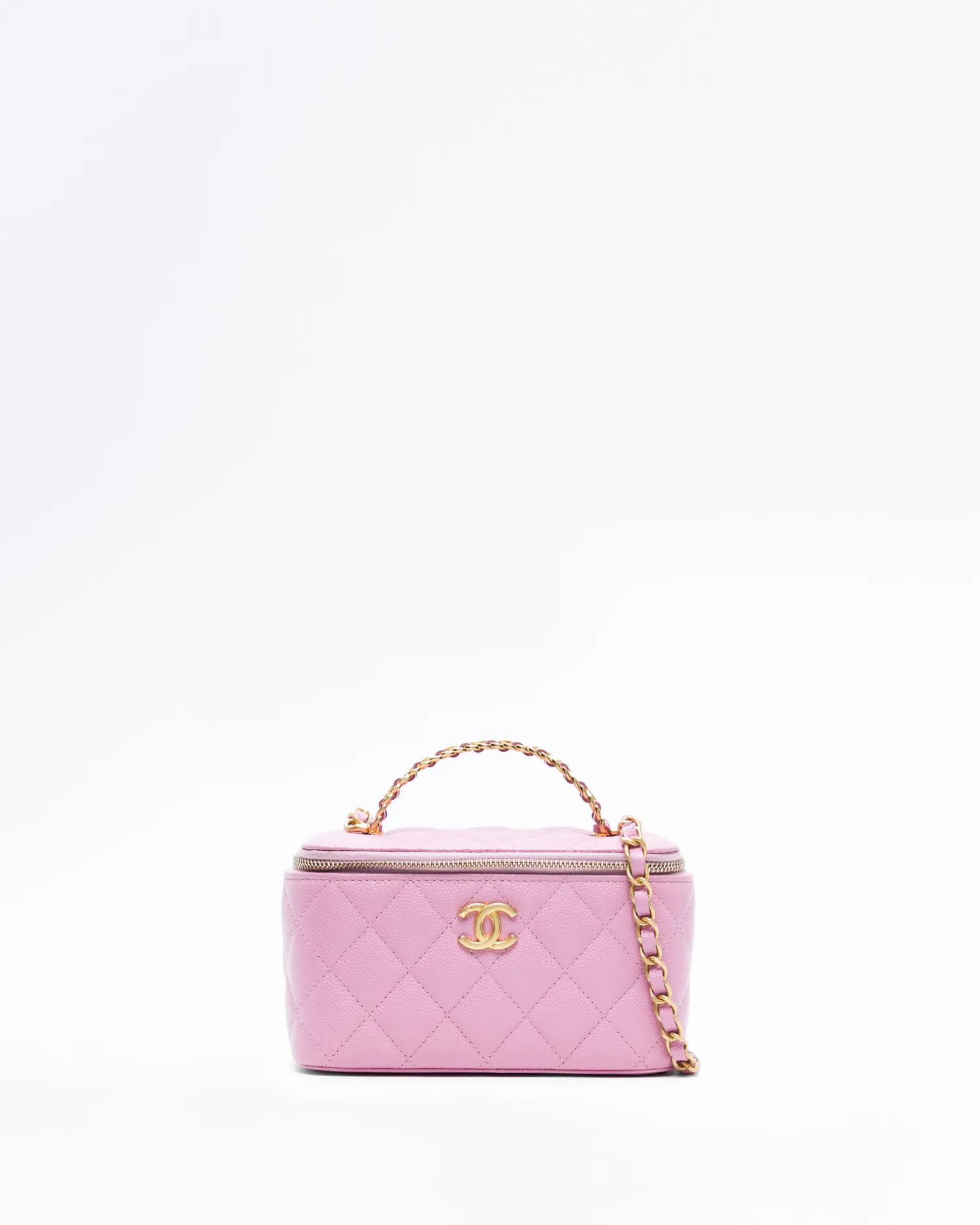 Caviar Pick Me Up Top Handle Vanity with Chain