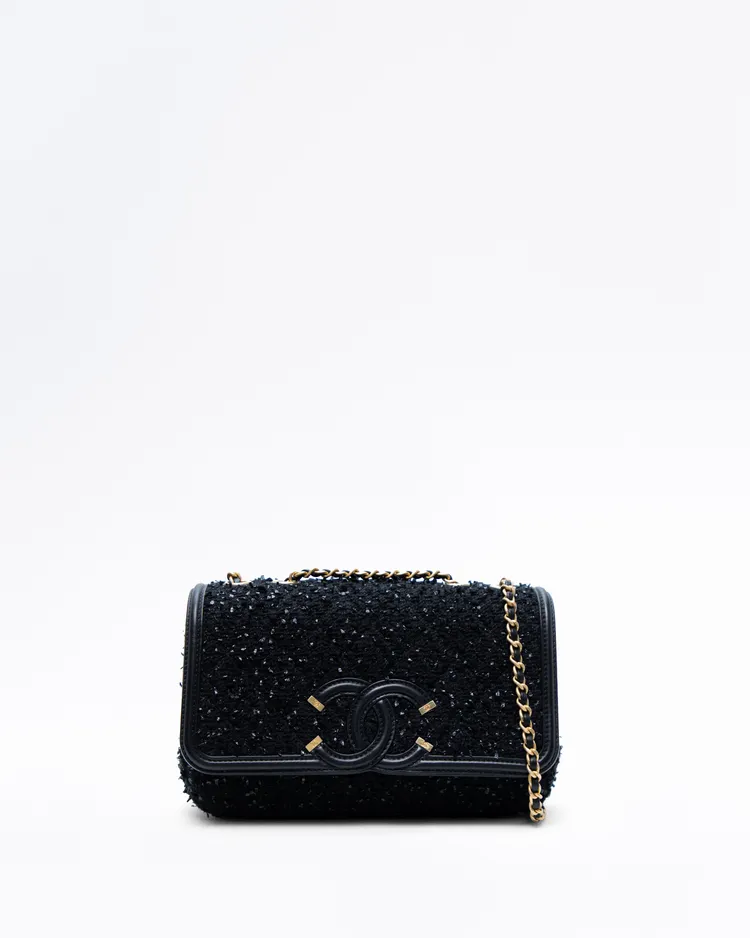 Tweed Filigree Small Flap Bag
