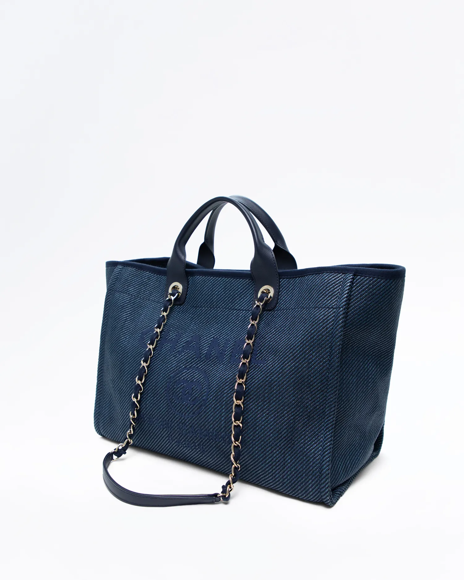 Raffia Deauville Medium Shopping Tote