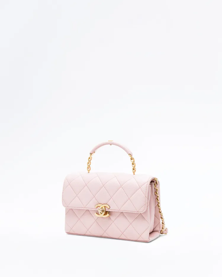 Alternate view angle of Caviar Carry Me Mini Top Handle Bag