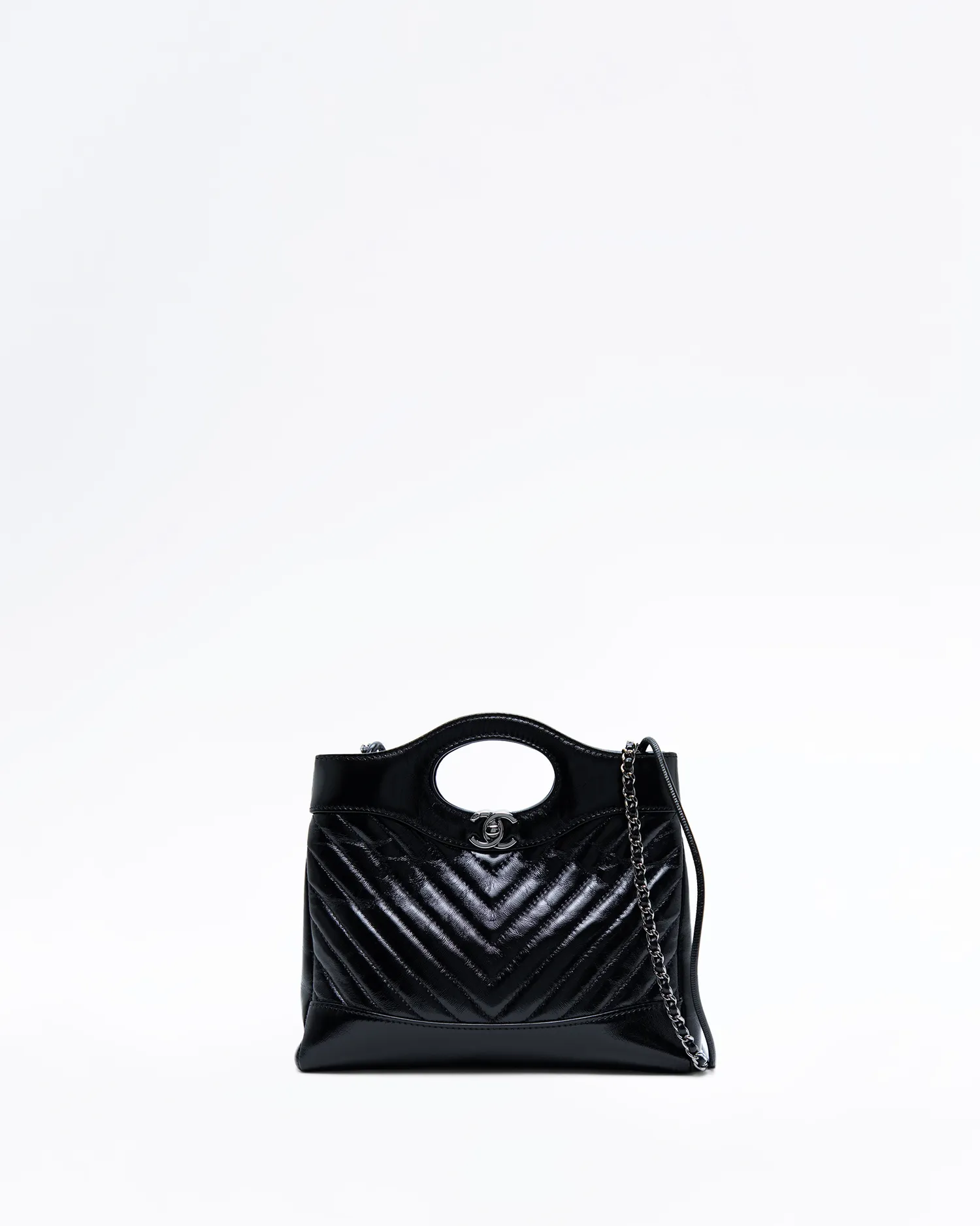 Chevron Chanel 31 Mini Shopping Bag