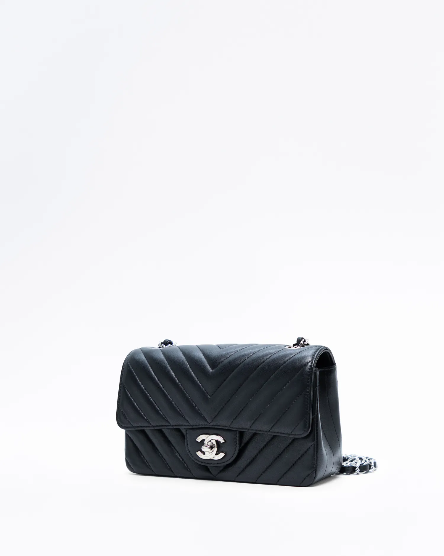 Lambskin Chevron Mini Classic Flap Bag