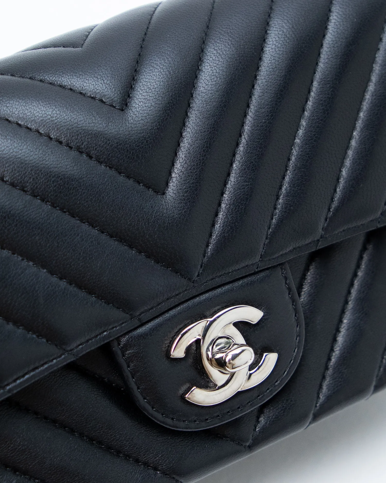Lambskin Chevron Mini Classic Flap Bag