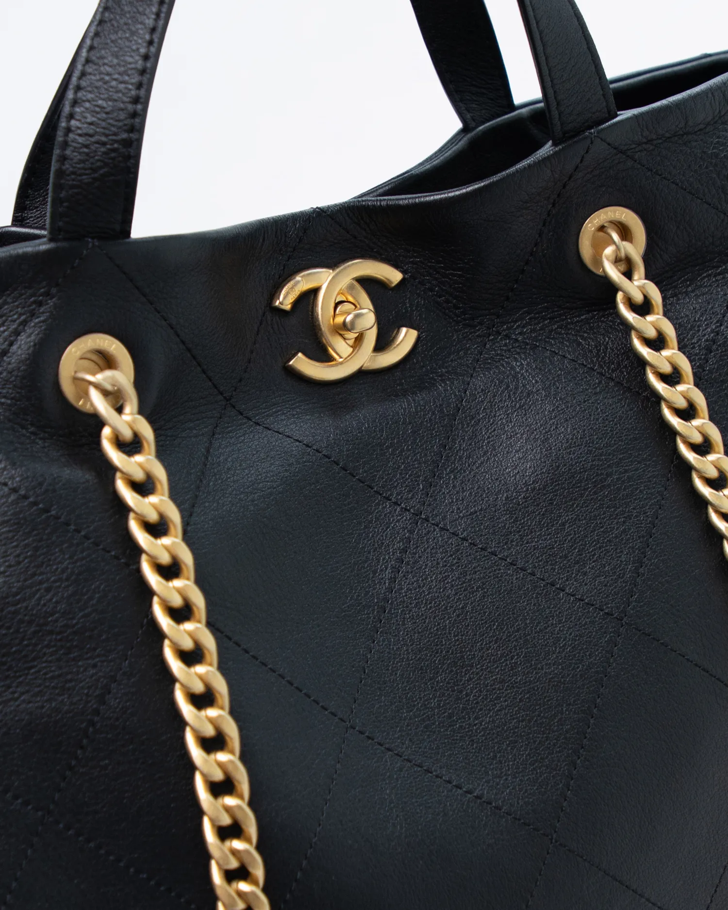 Stitched CC Maxi Shopping Tote