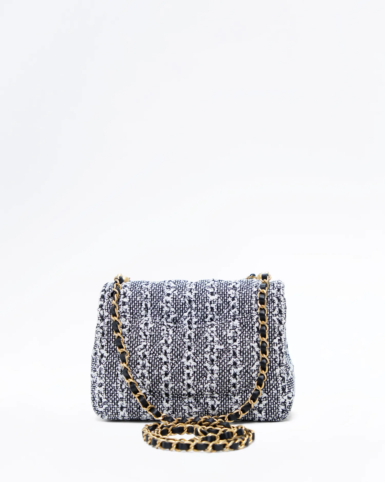 Tweed Pearl Twist Small Flap Bag
