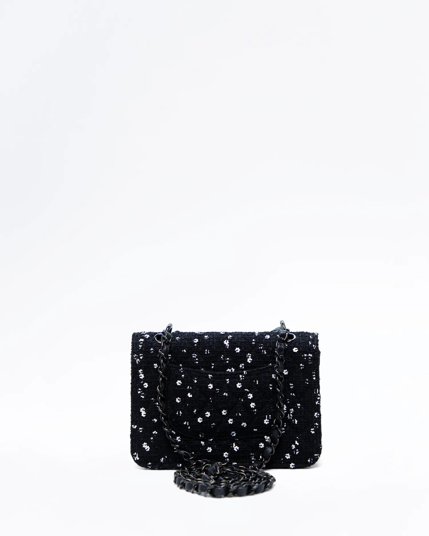 Tweed Sequin So Black Mini Flap Bag